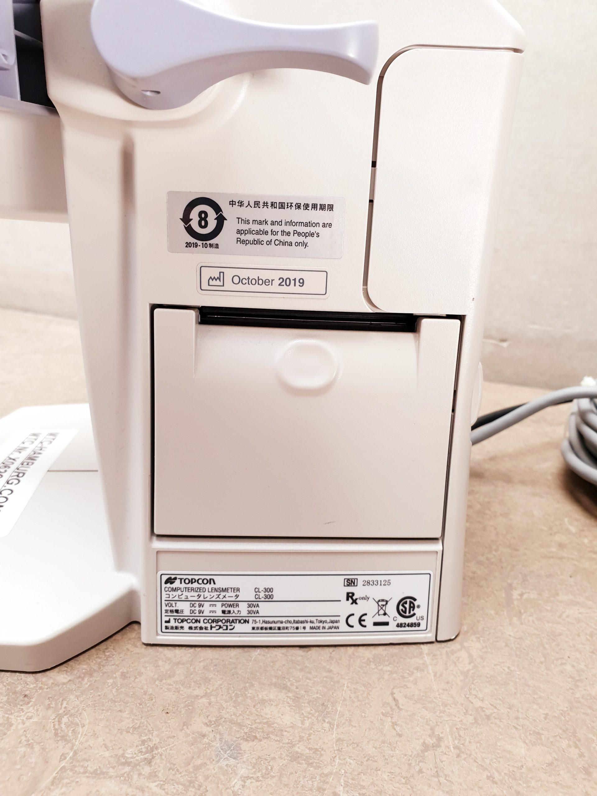 Topcon CL-300 Lensmeter DOM 2019 thumbnail 9