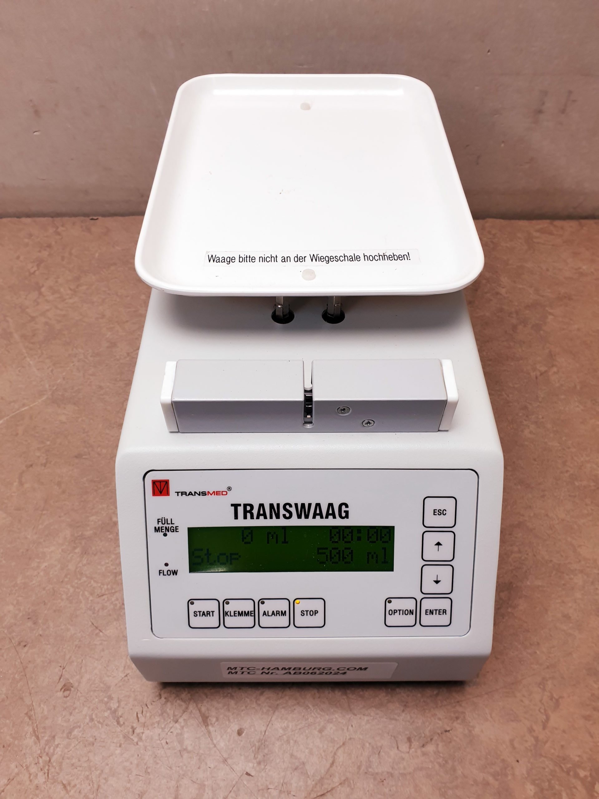 Sarstedt Transmed TRANSWAAG Waage für Transfusionen — image 1 of 6