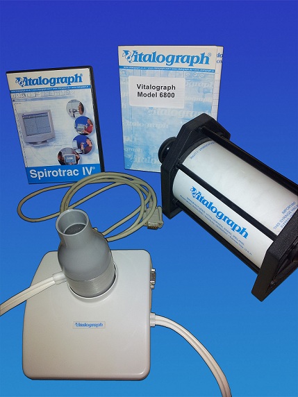 Spirometer Lungenfunktionsmesser VITALOGRAPH 6800 + Software und Kalibrierpumpe — image 1 of 1