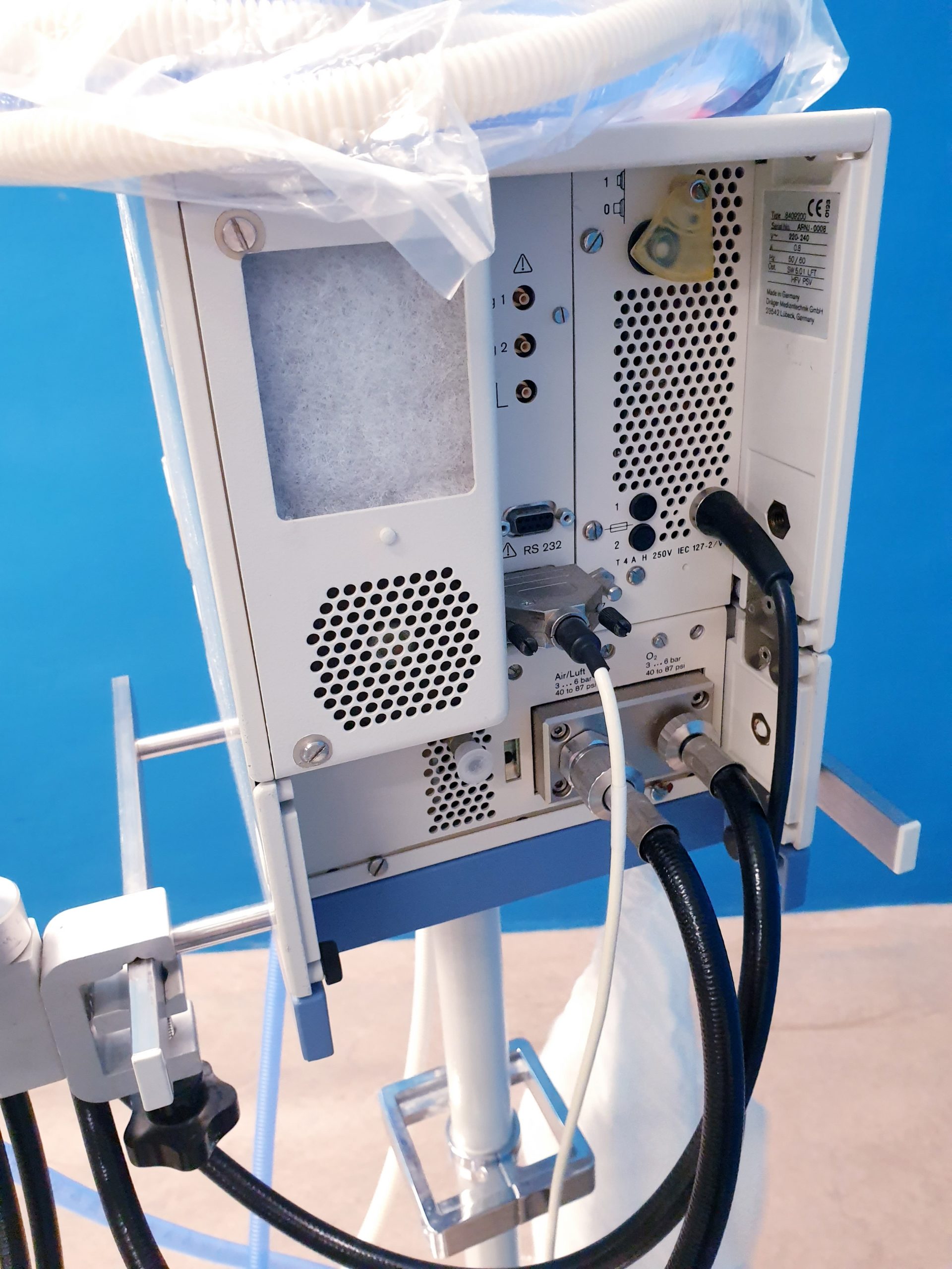 DRAGER Ventilator Babylog 8000 plus + fahrbarer Stativ thumbnail 3