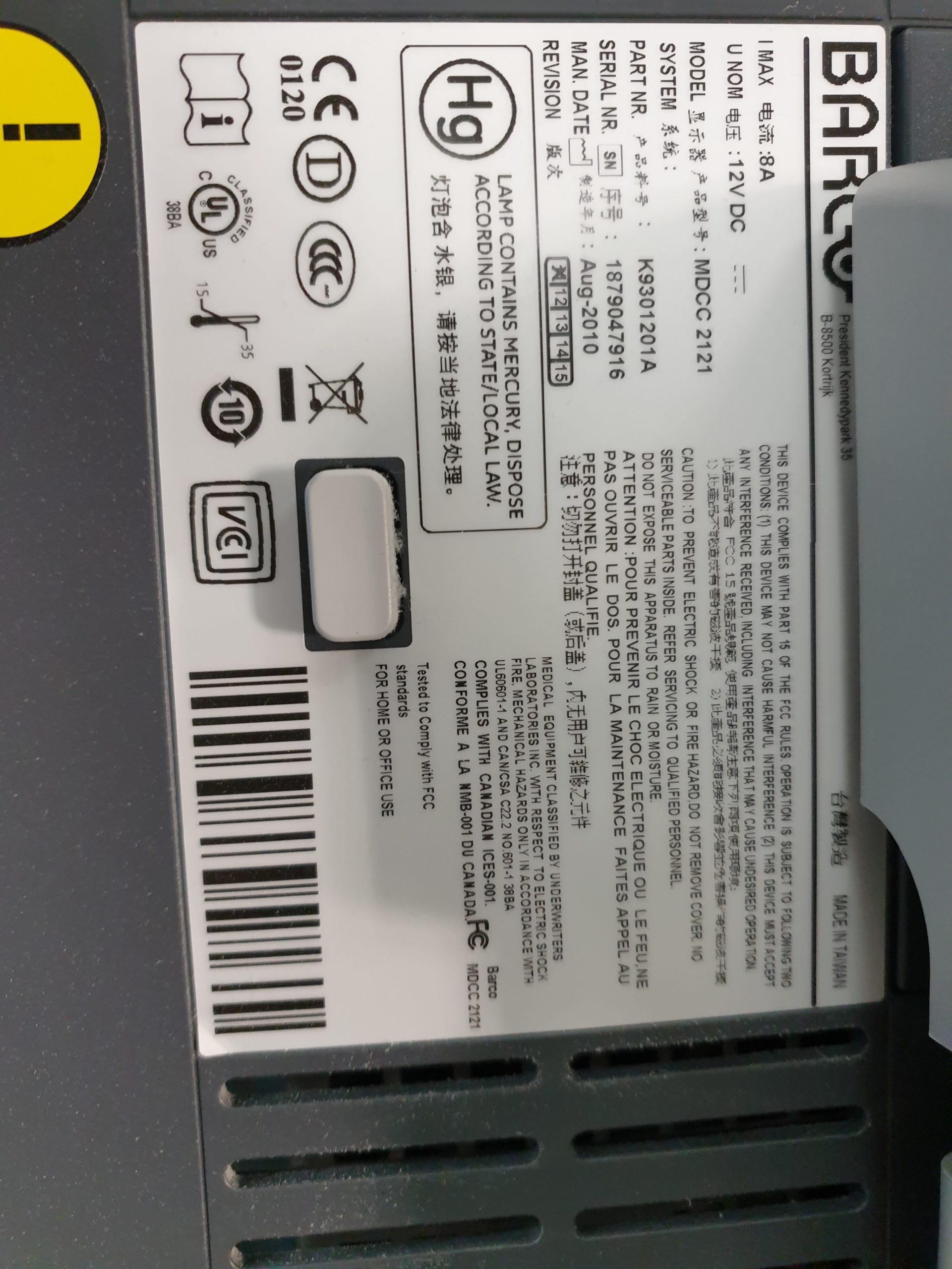 Barco MDCC-2121 2MP Color Medical 21 Monitor thumbnail 4