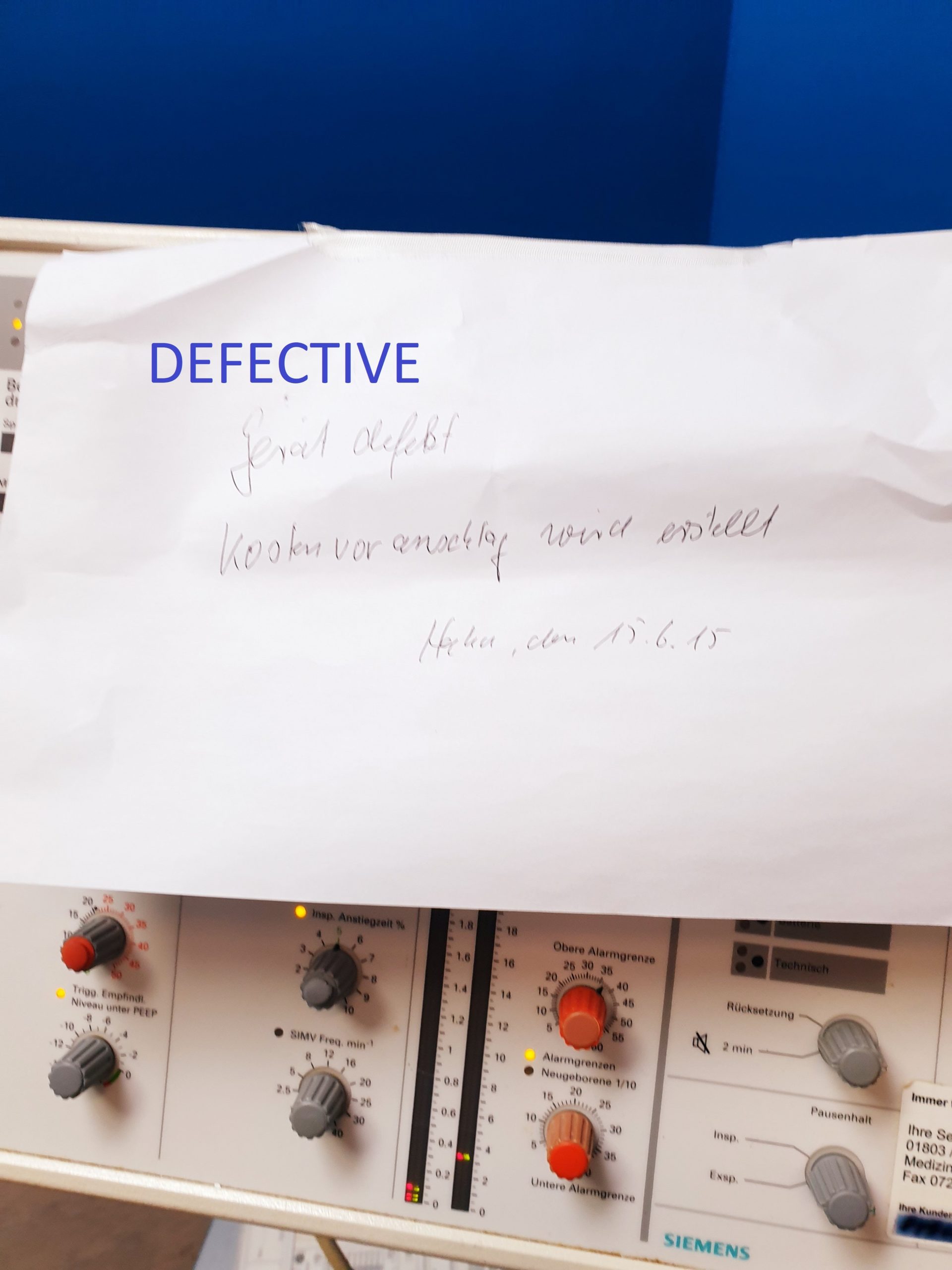 SIEMENS Siemens Servo Ventilator Servoventilator 300 Beatmungsgerät thumbnail 3