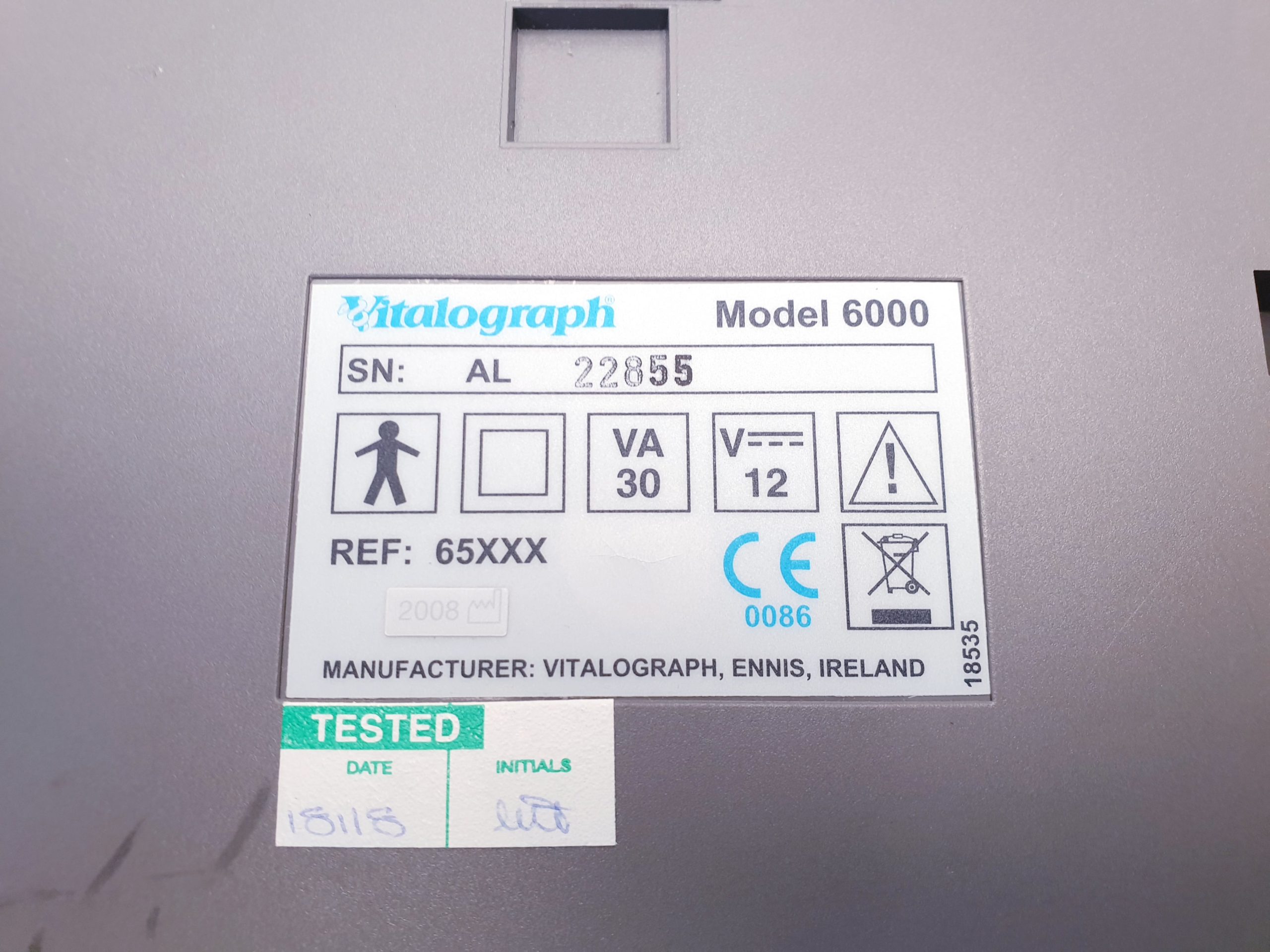 Vitalograph Alpha Modell 6000 Spirometer Lungenfunktionsmeßgerät thumbnail 21