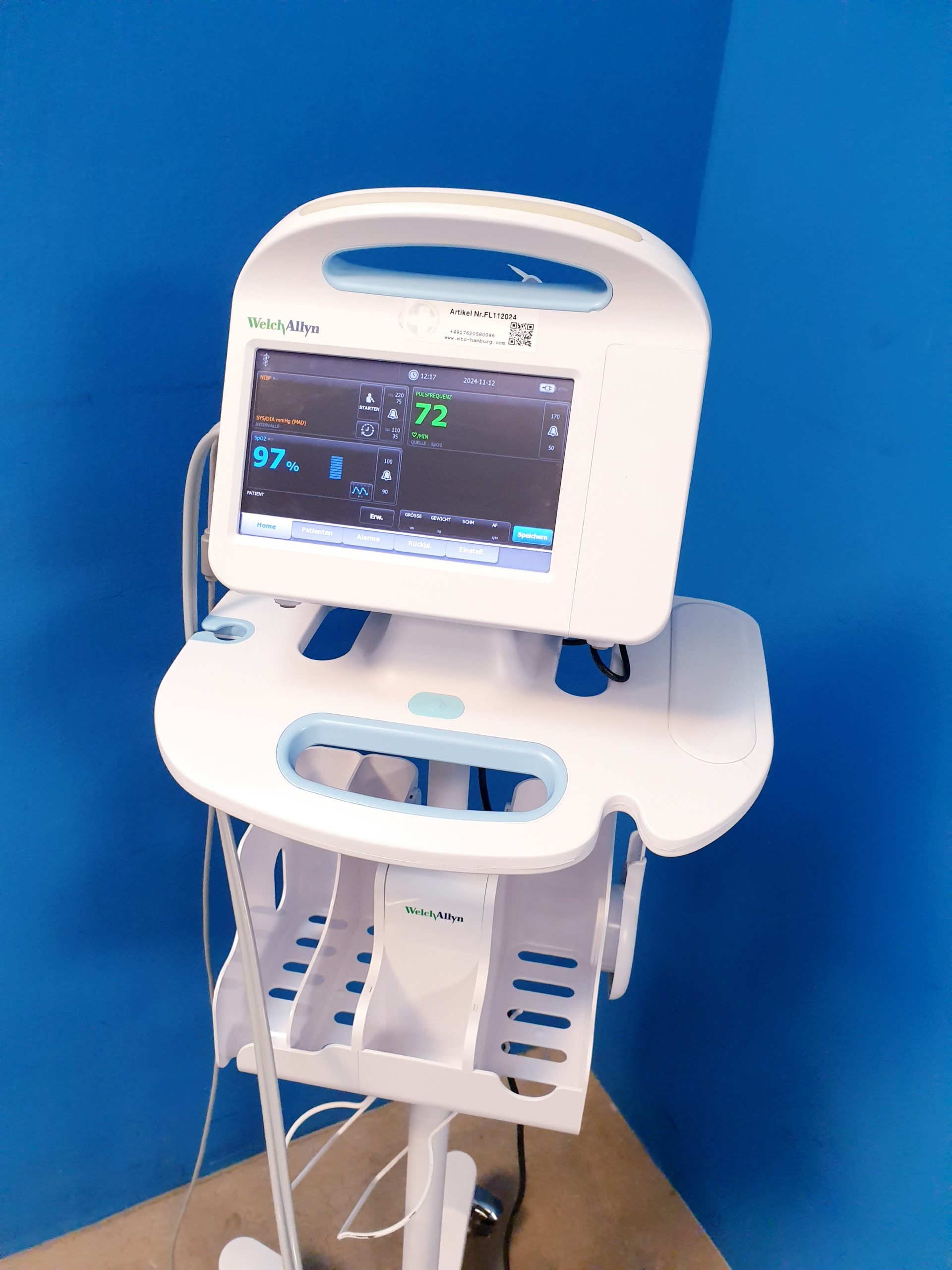 Welch Allyn Vital Signs Monitor 6000 Series – Fahrbar thumbnail 2