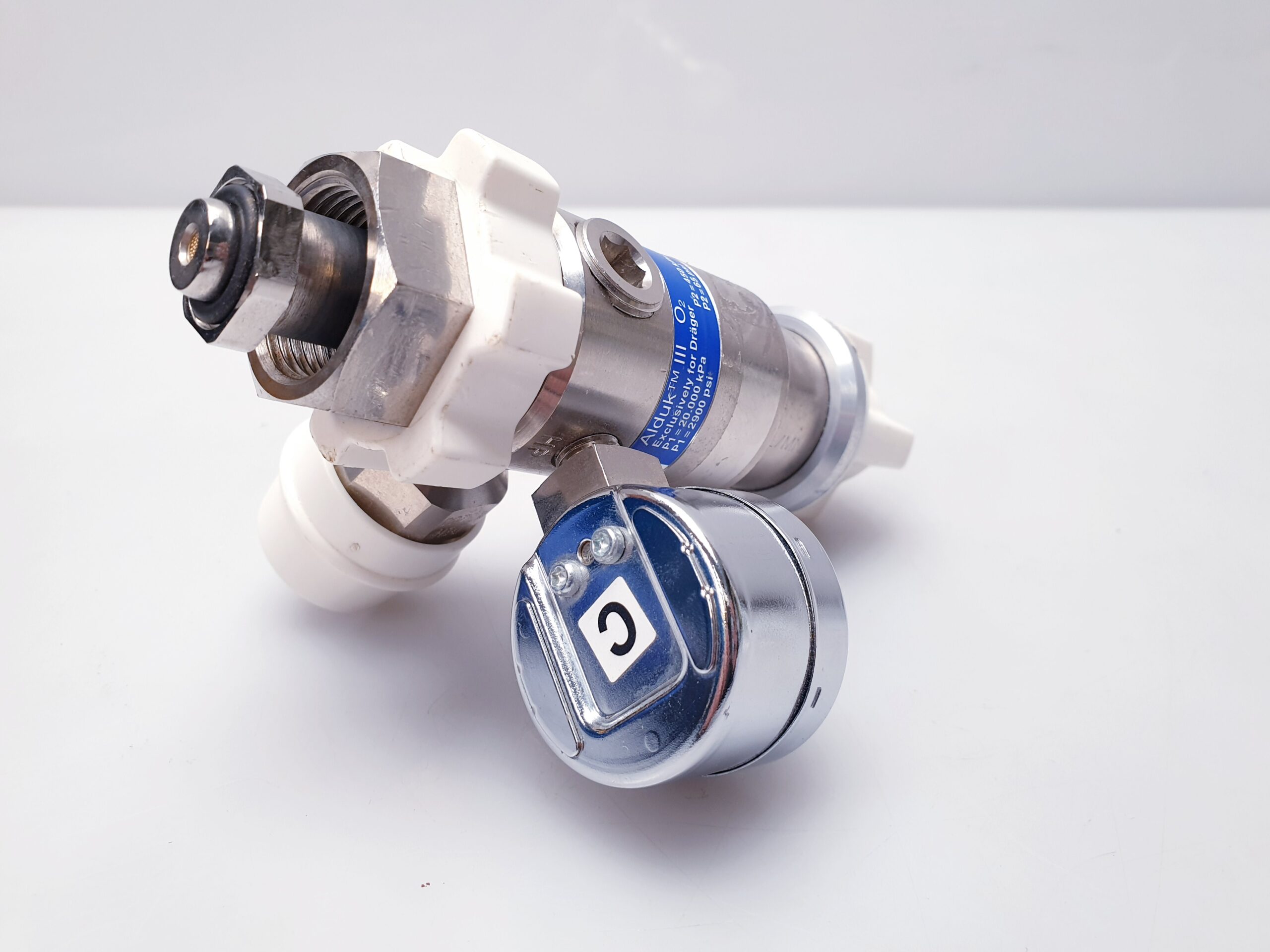 Dräger Alduk III Kompakter O2-Druckminderer für Transportbeatmung thumbnail 6