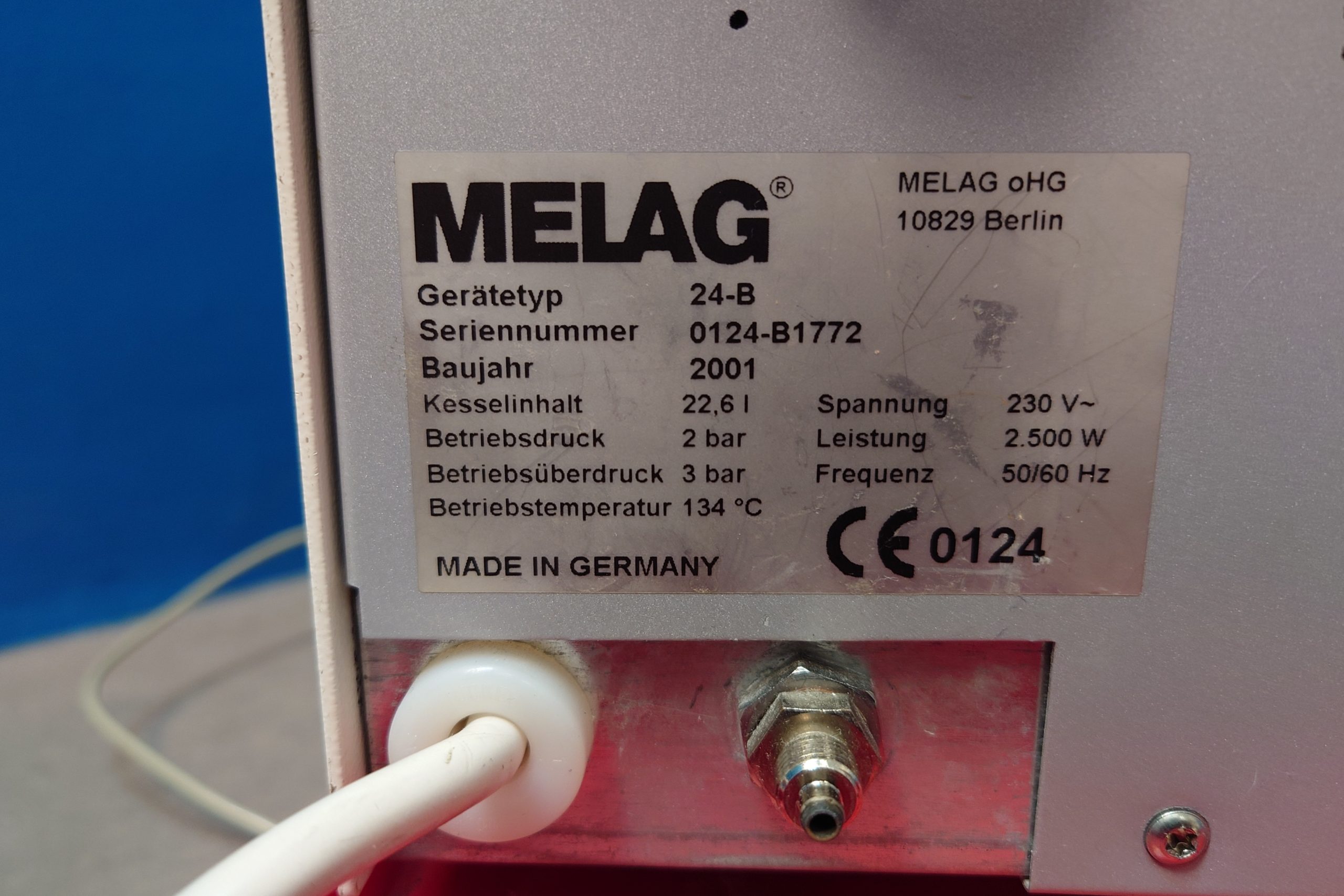 Melag Vacuklav 24 B // 24B Sterilisator // B-Klasse, EN 13060. thumbnail 5