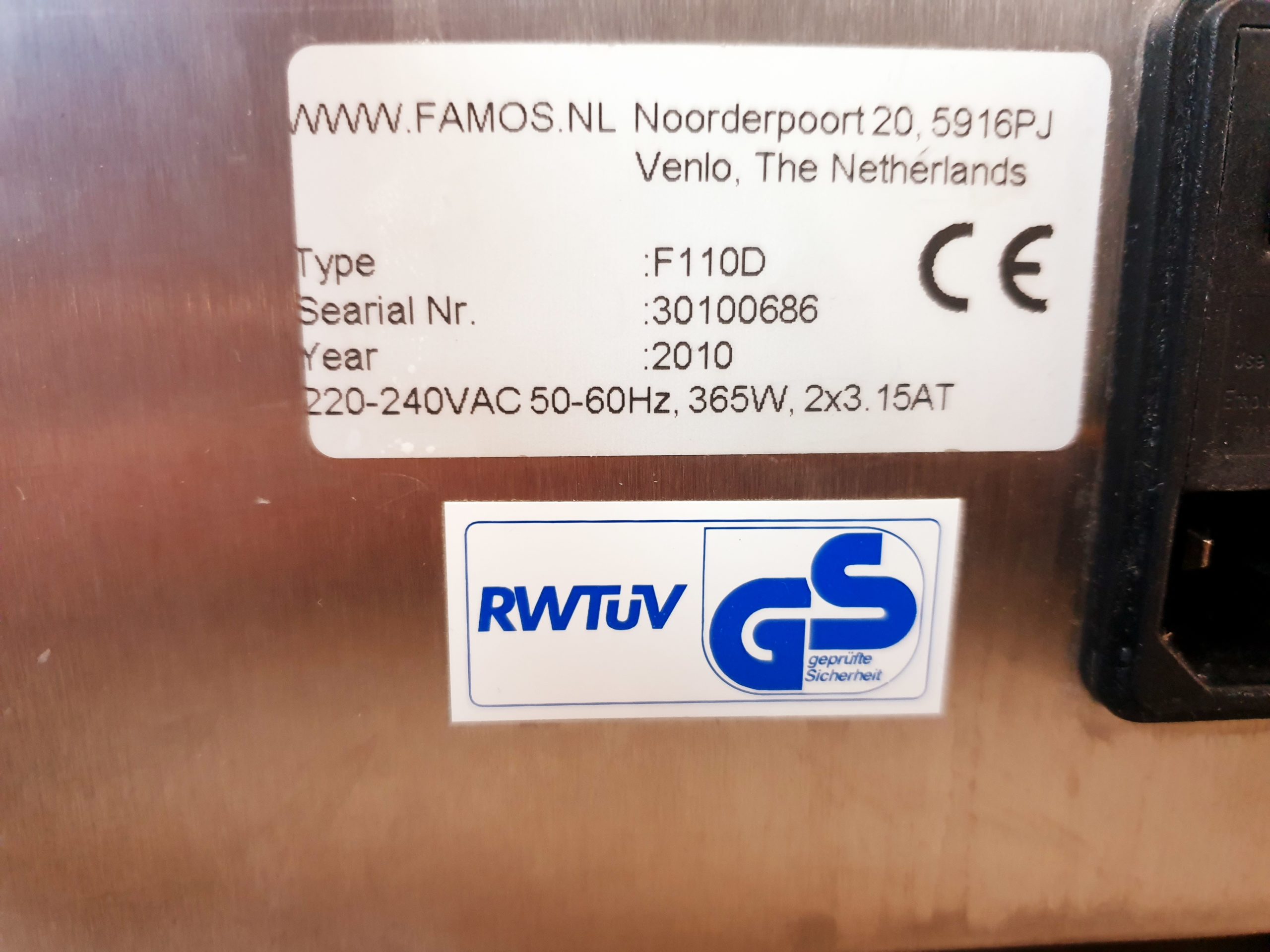 Famos F110D F 110 D Durchlaufsiegelgerät Folienschweissgerät thumbnail 5
