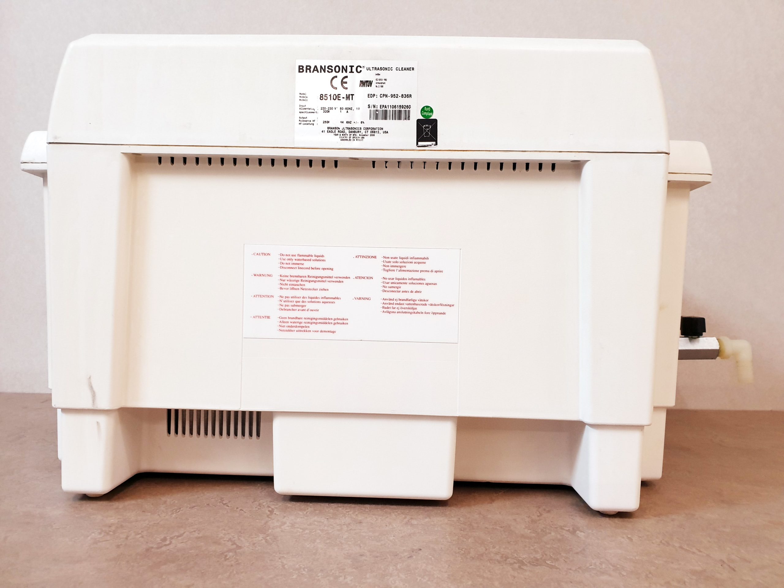 Branson 8510 Ultraschallreiniger Reiniger thumbnail 4