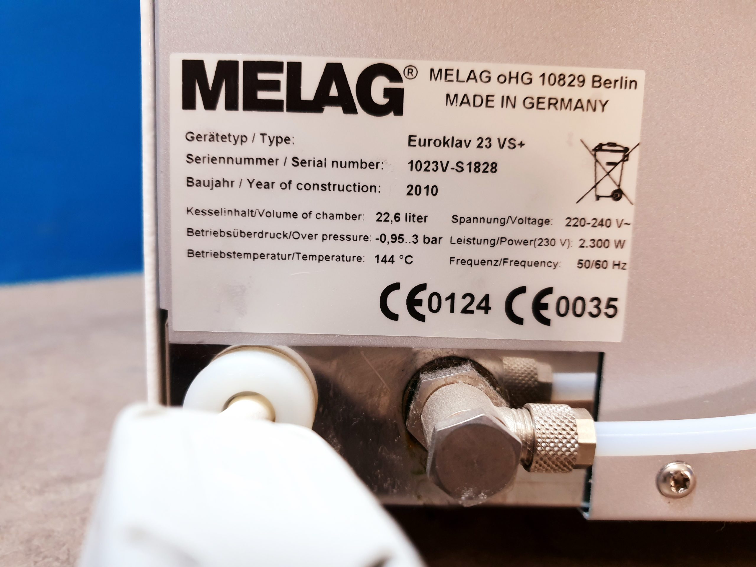 Melag 23VS+ 23 VS+ // 23 VS + Euroklav Sterilisator Autoklav thumbnail 5