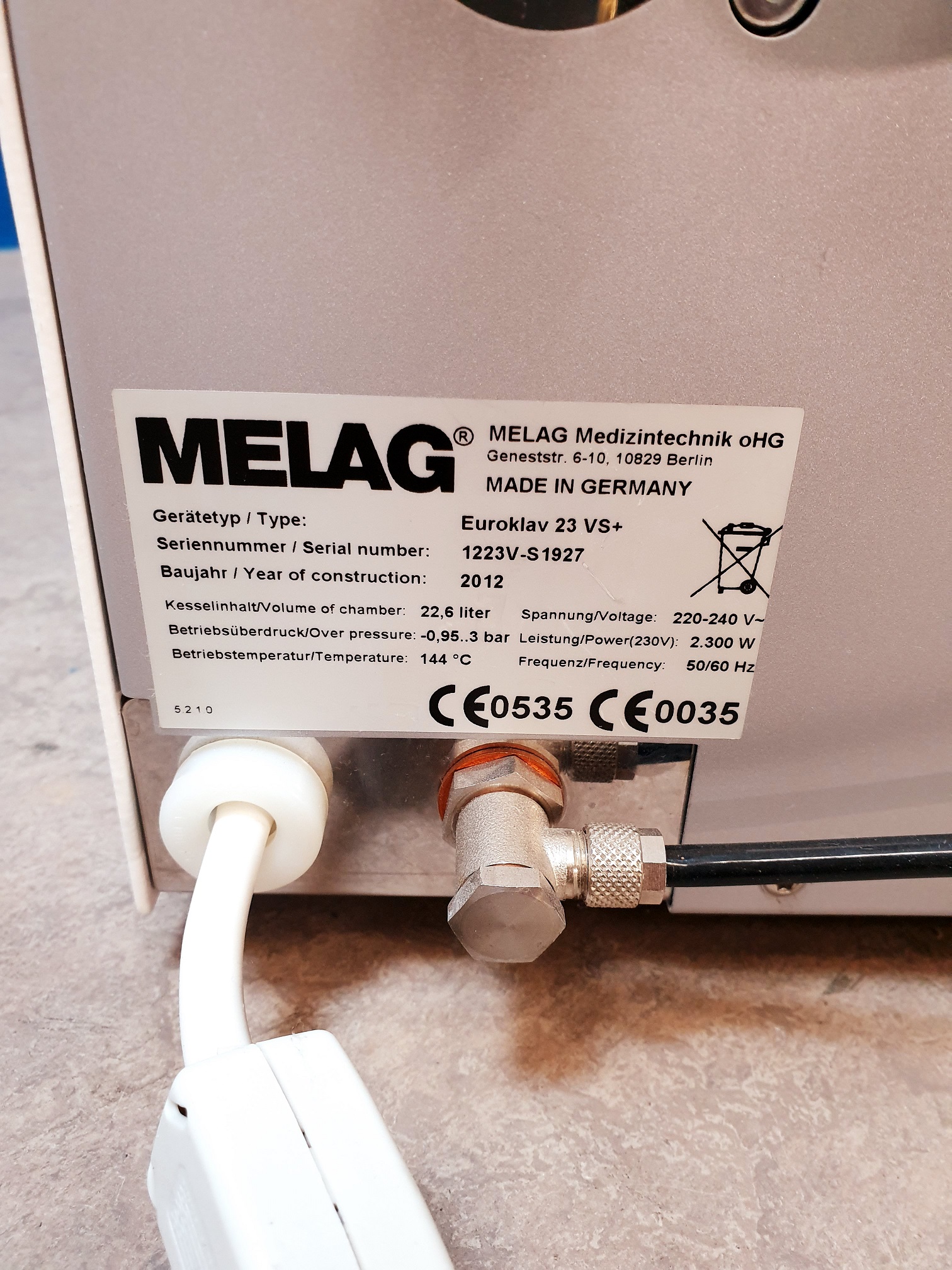 Melag Euroklav 23 VS+ Sterilisator – Autoklav thumbnail 5