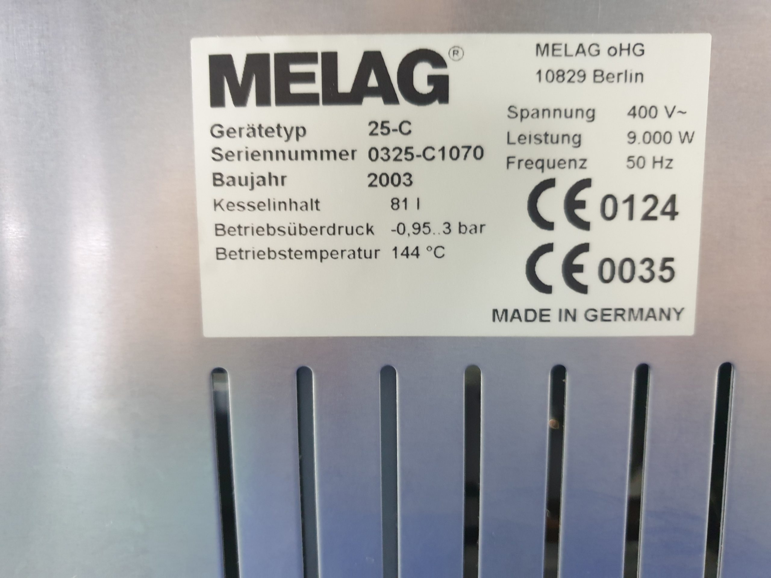 MELAG Cliniklav 25-C // 25 C Reinigungs- Und Desinfektionsgerät Sterilistaor + Osmose und CF Card Printer thumbnail 6