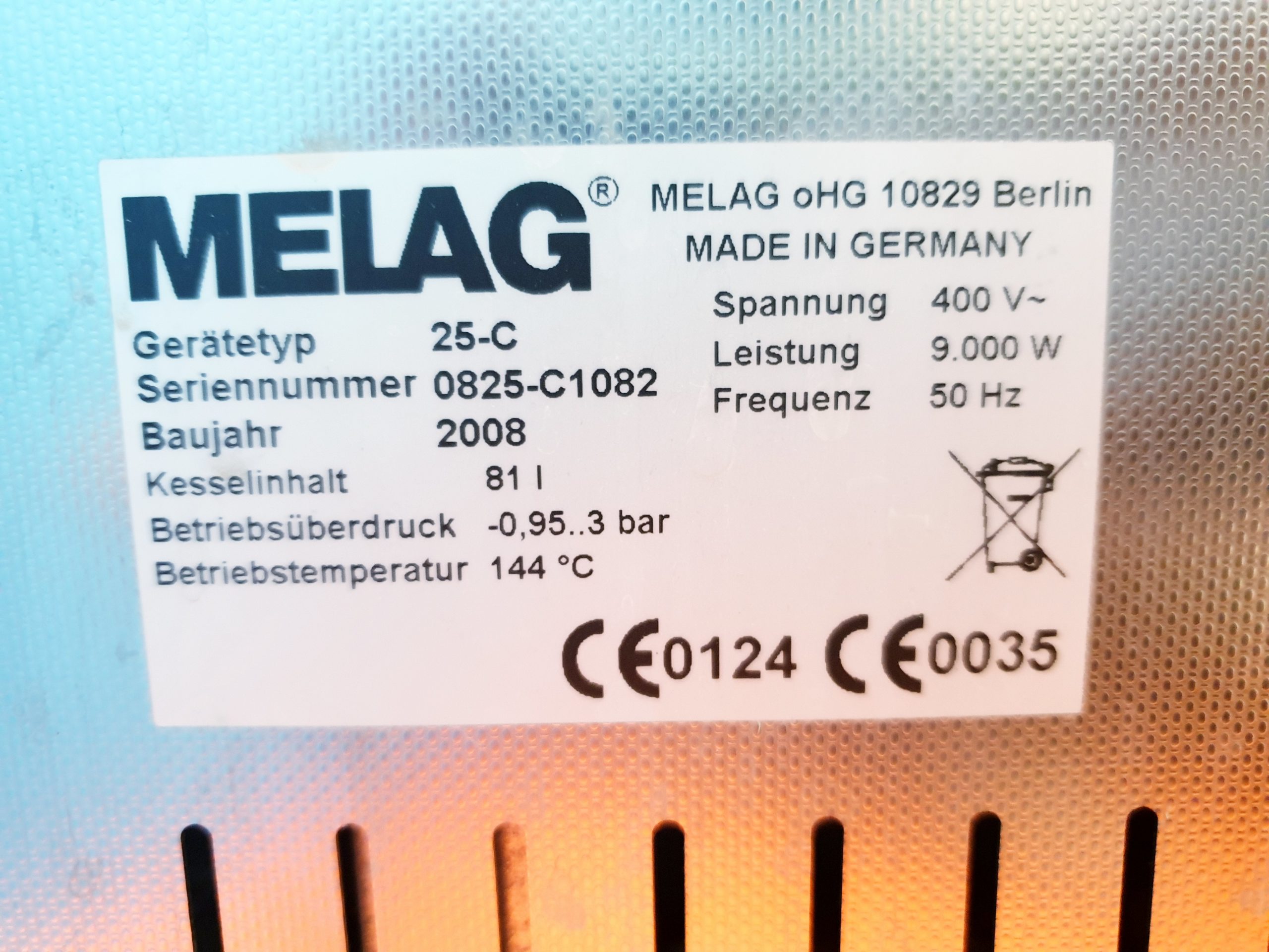 MELAG Cliniklav 25-C // 25 C Reinigungs- Und Desinfektionsgerät Sterilistaor thumbnail 6