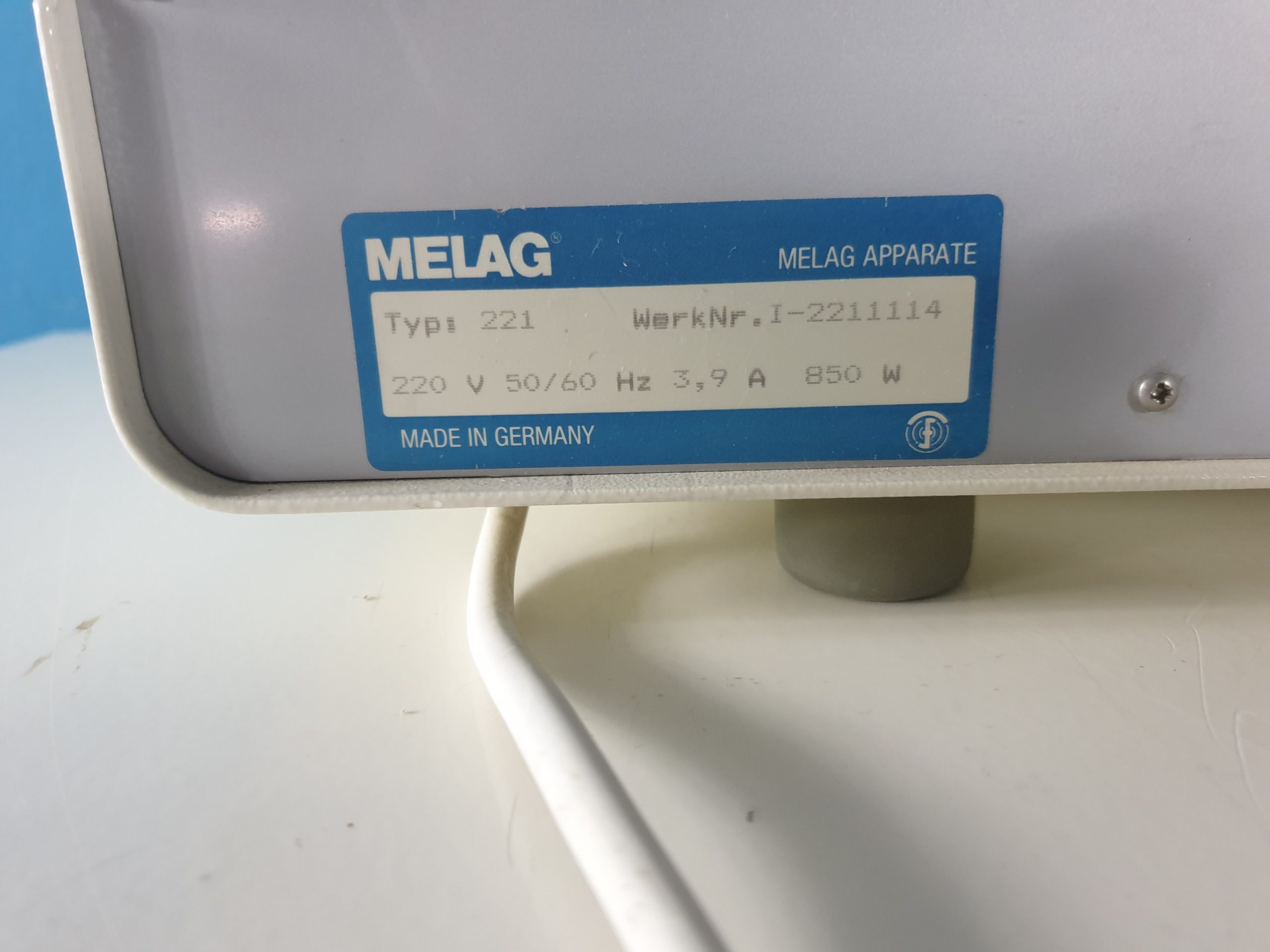 Melag 221 Heissluftsterilisator / Sterilisator 930 Watt mit 02 Tabletts thumbnail 5