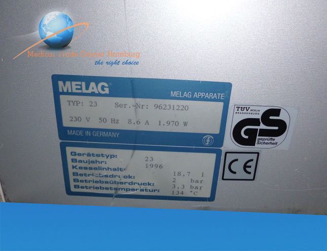 Melag Autoklav / Sterilisator / Dampfsterilisator Melag 23 / thumbnail 2