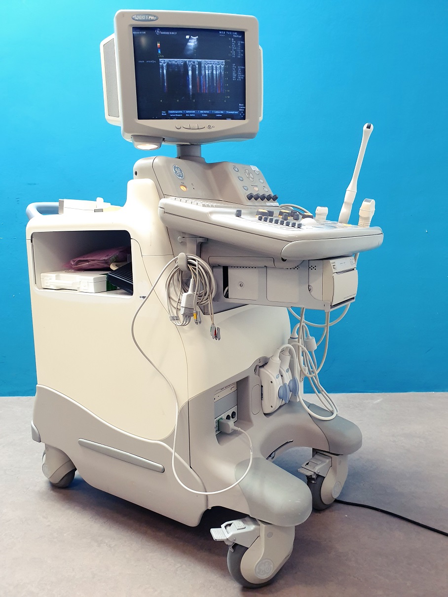 GE Logiq 5 Pro Farbdoppler Ultraschallgerät mit konvex, Linear, Endovaginal und Kardiosonde thumbnail 11