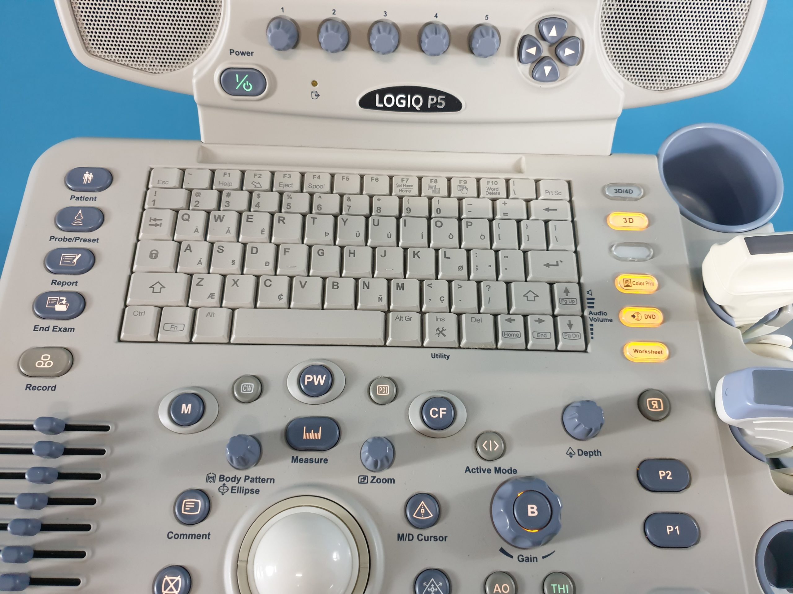 GE Logiq P5 Farbdoppler mit 4C Konvex und 12L Linear thumbnail 5