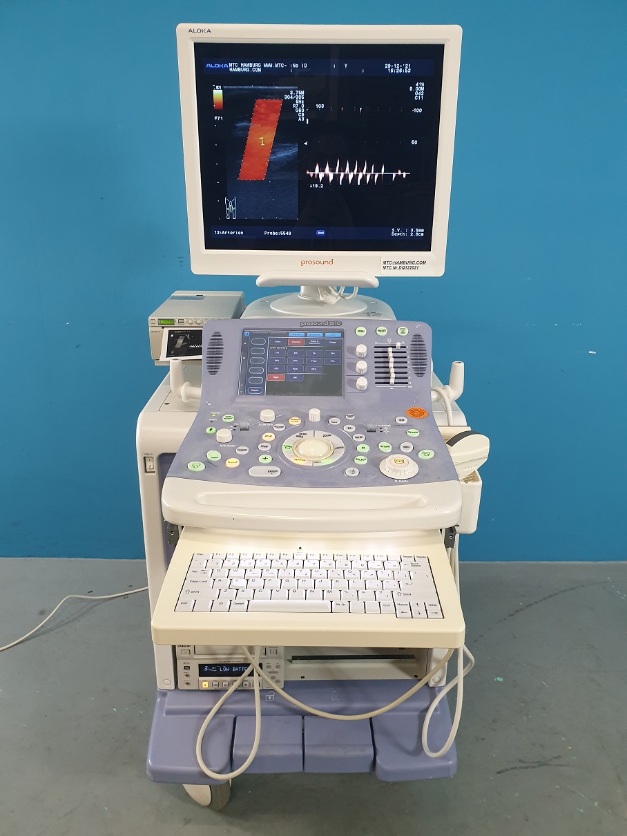 Aloka Prosound Alfa 10 Farbdoppler mit Konvex, Linear und Printer , UST-5548 // UST-9130 — image 1 of 12