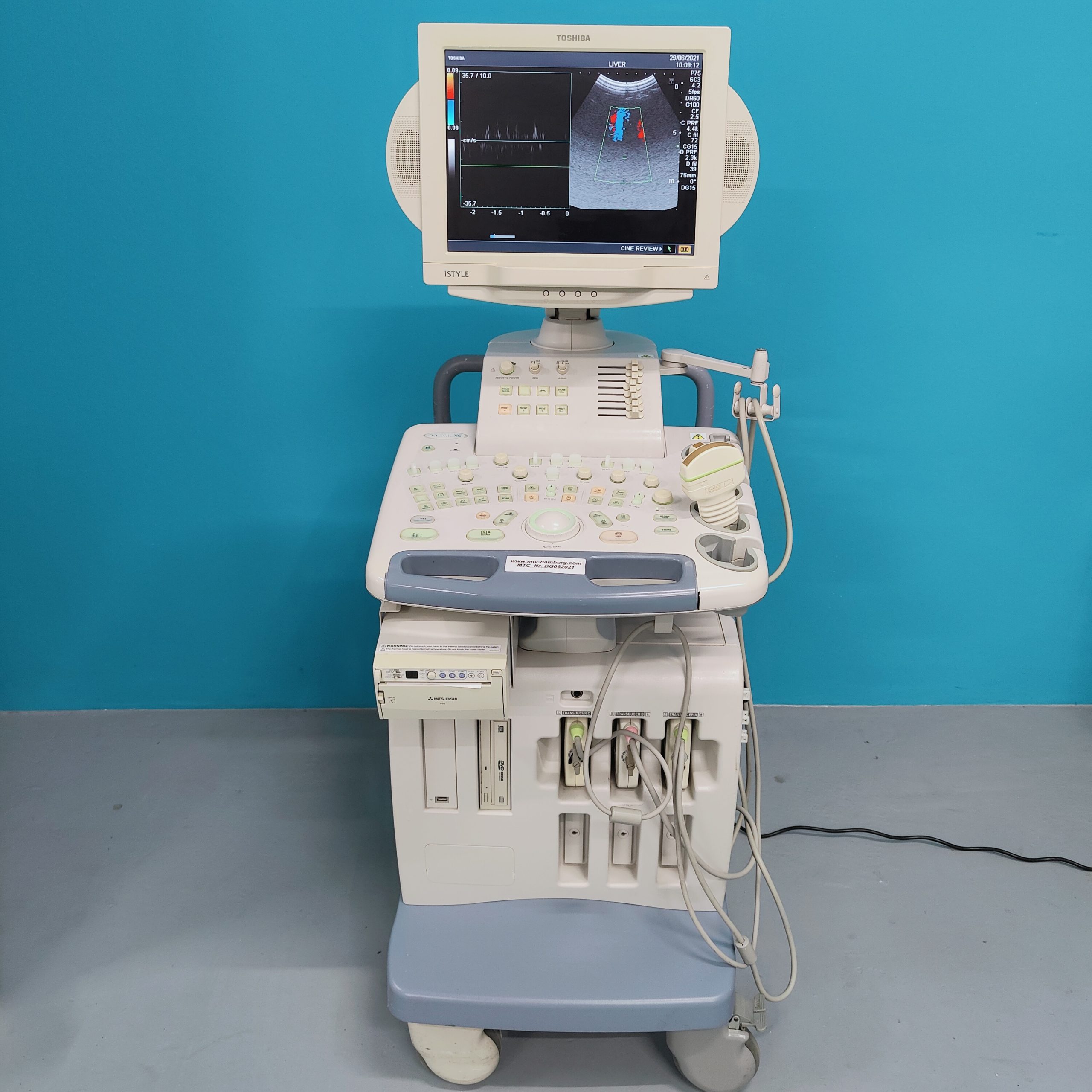 Toshiba Nemio XG SSA-580A – PVM-375AT – PLM-703AT – PSM-30BT Echo Kardio – P93 Farbdoppler Doppler — image 1 of 7