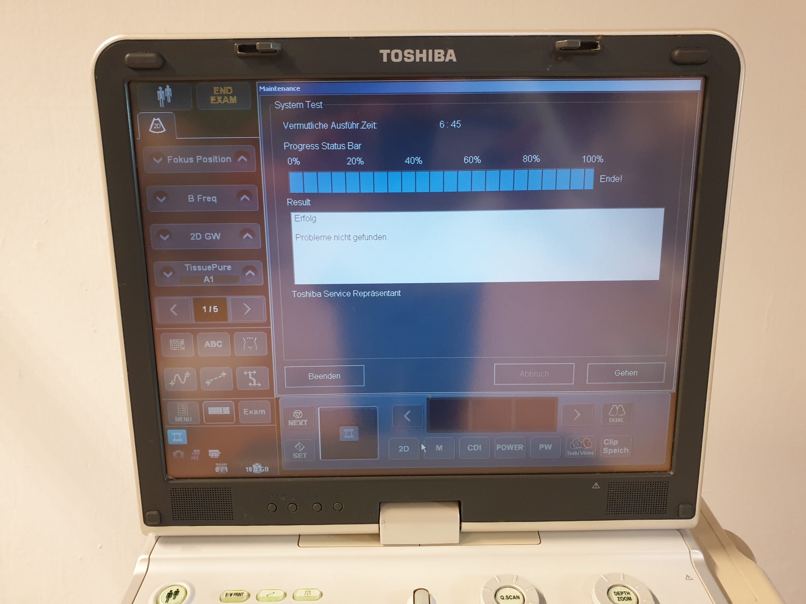 Toshiba Viamo mit PVT-375ST // PVT 375 ST Konvex Probe, Printer Farhrbar thumbnail 2