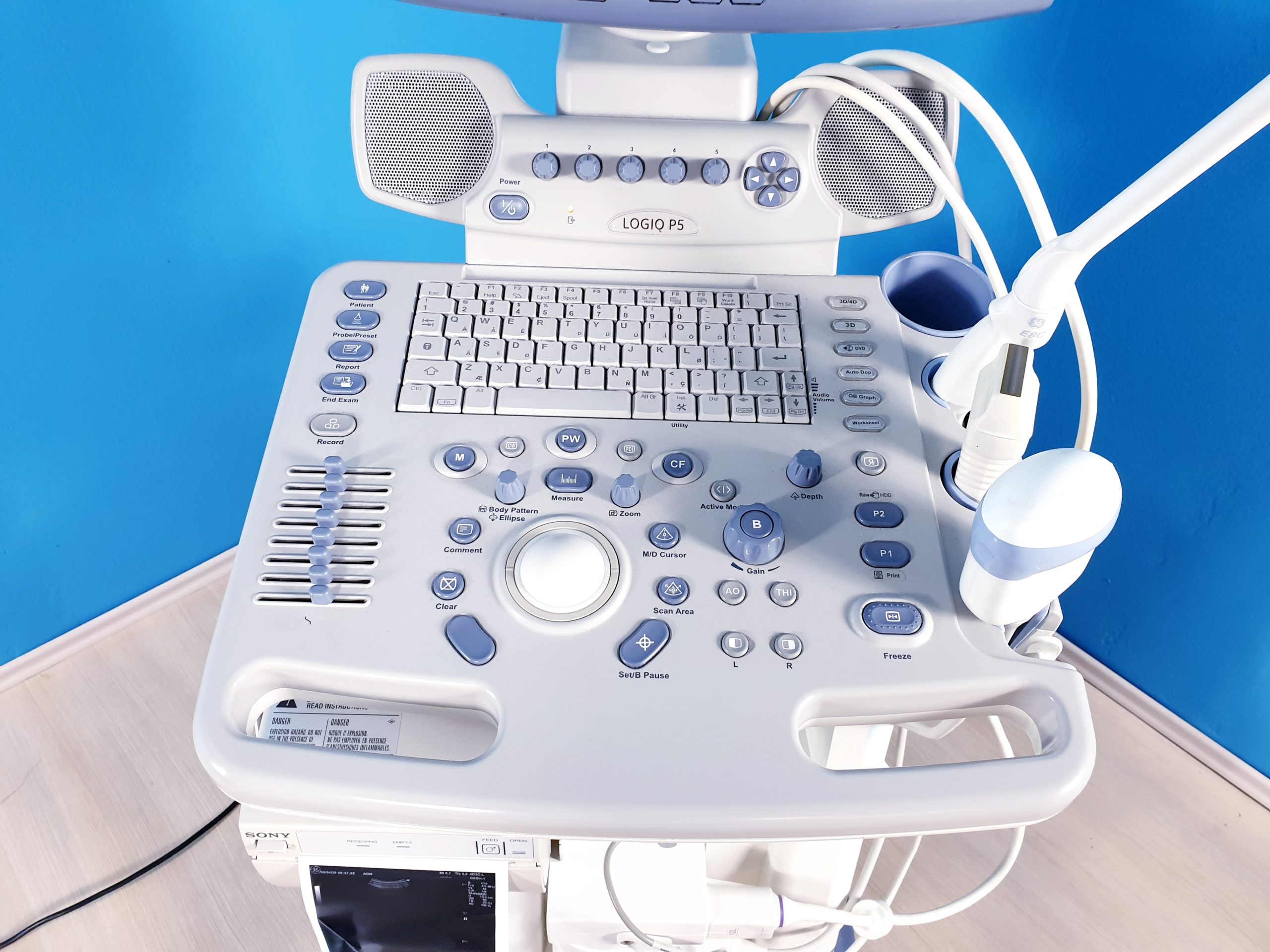 GE LOGIQ P5 Gynäkologie mit 3D/4D Sonde Linear, Endovaginal + Printer BT08 thumbnail 3
