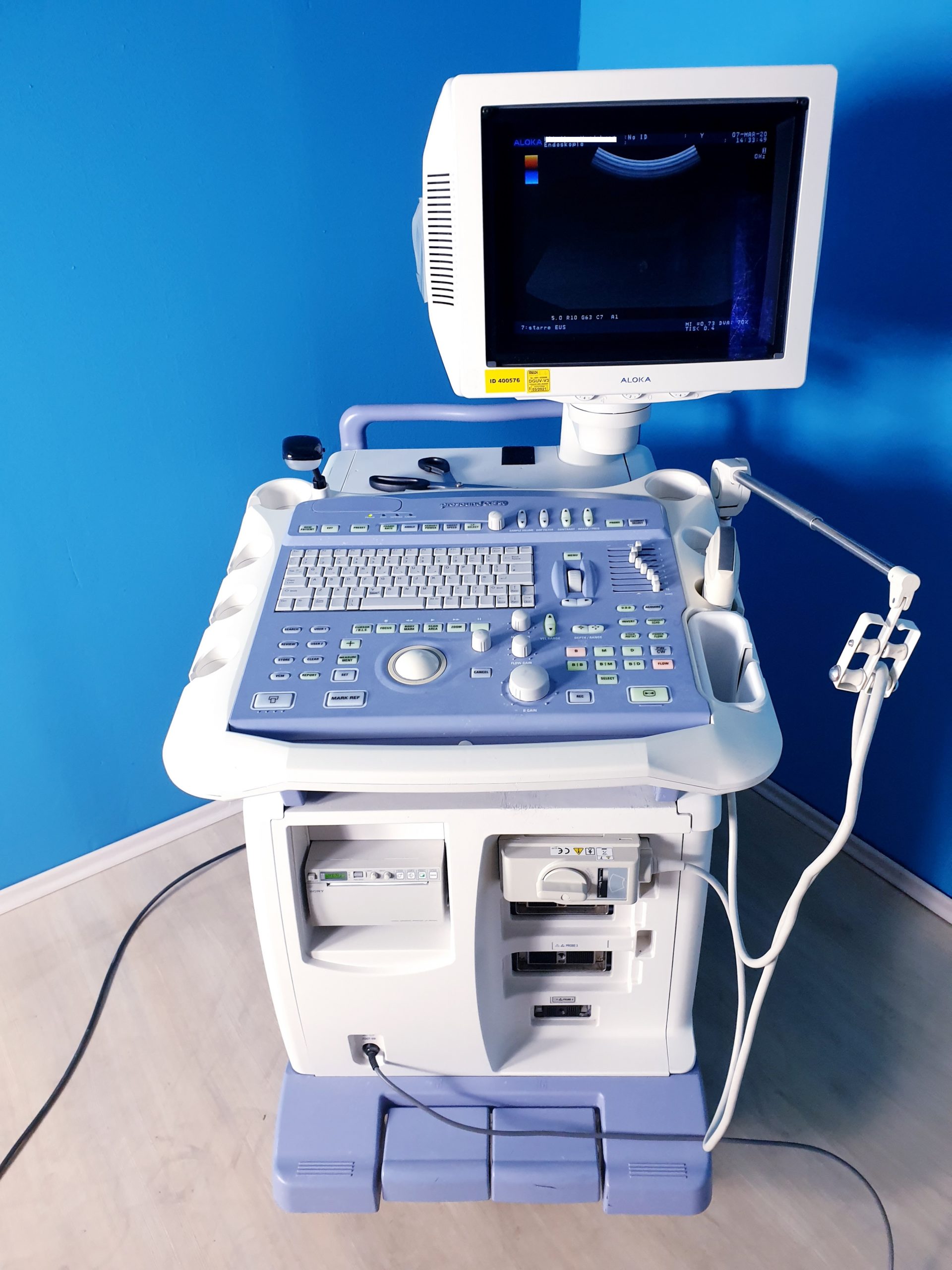 Aloka Prosound Alpha 5 SV Ultraschallgerät mit Konvex, Printer — image 1 of 5