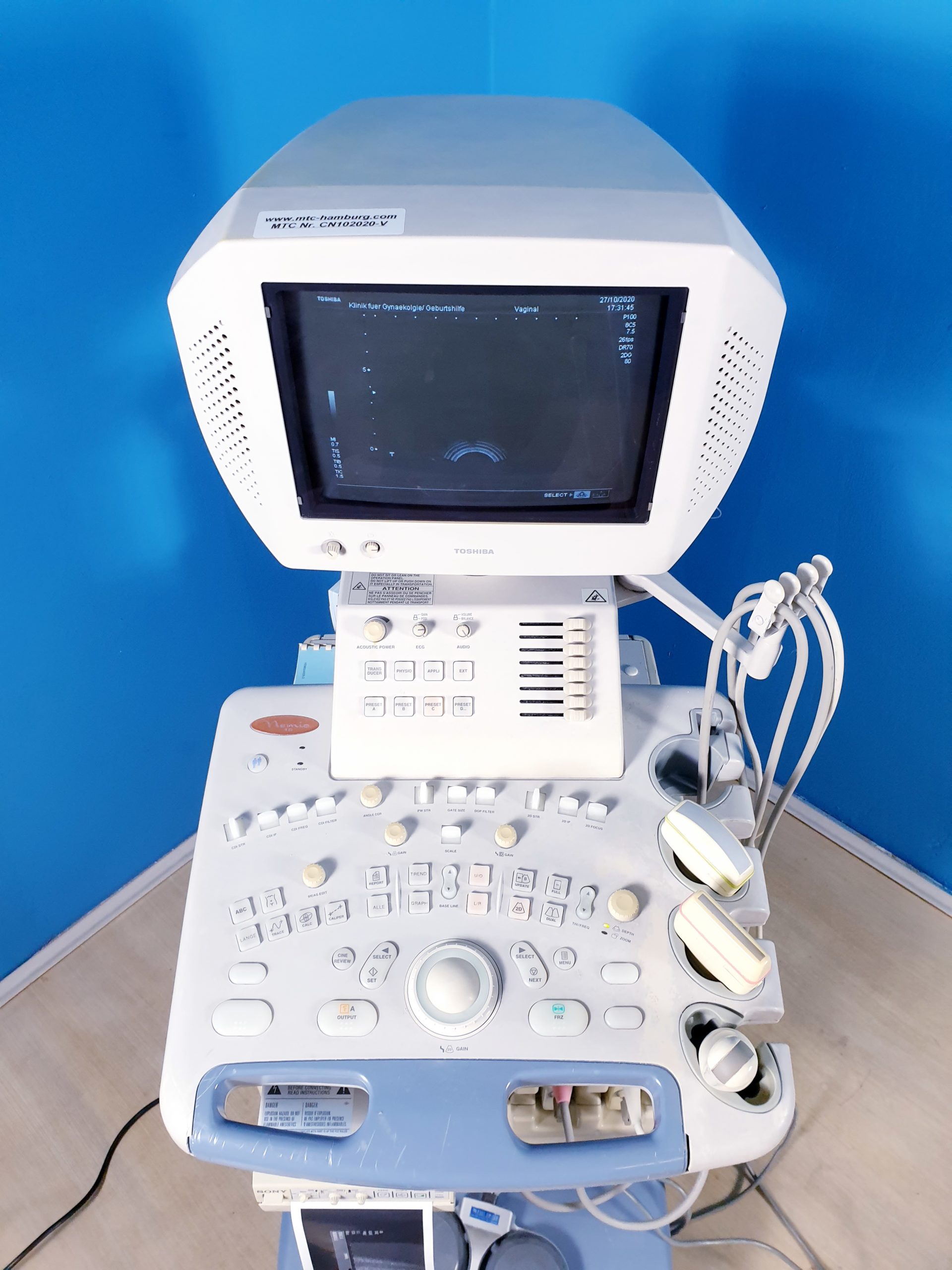 Toshiba Nemio 20 SSA-550A Farbdoppler mit Konvex, Linear und Endovaginal thumbnail 3