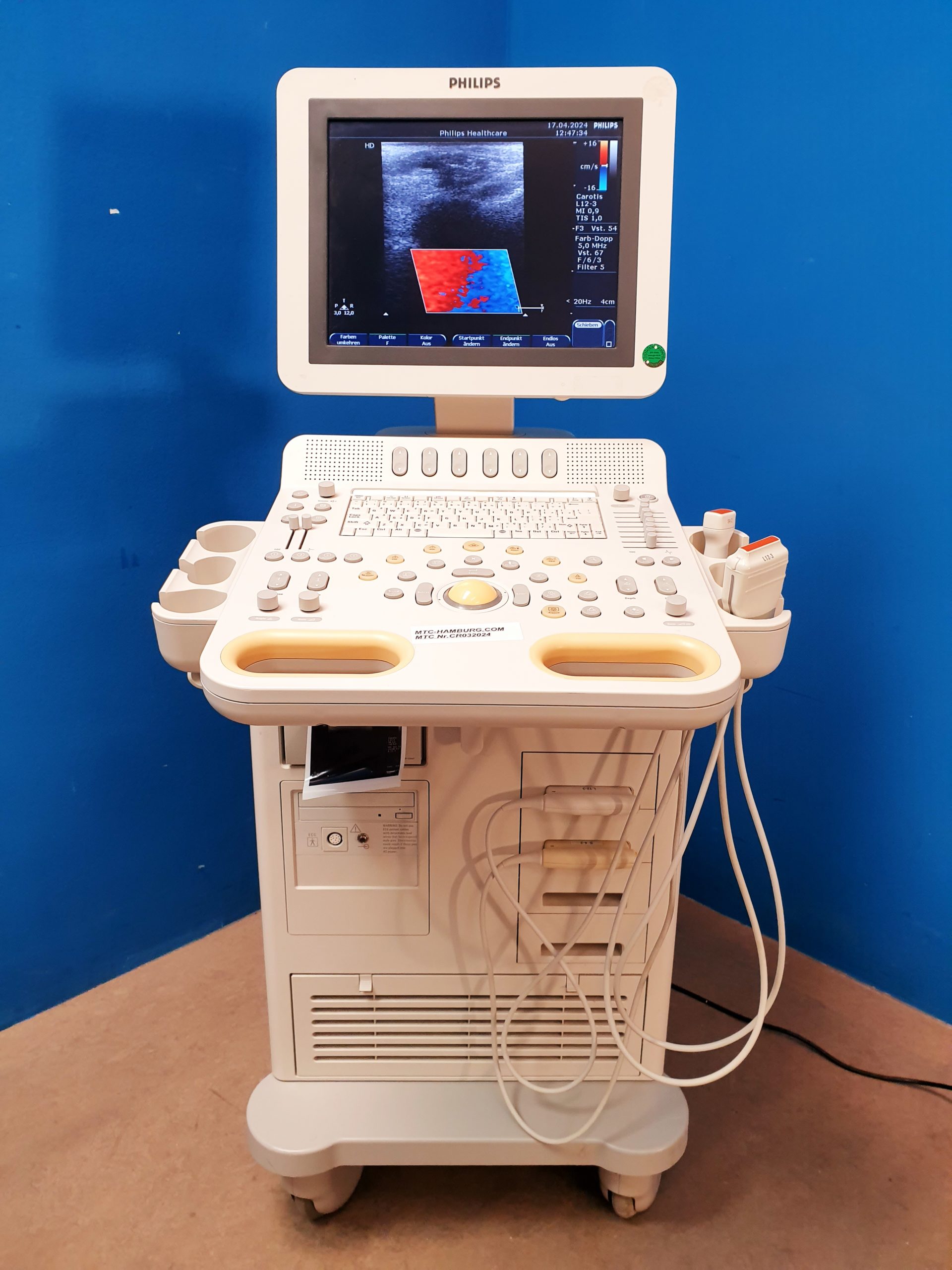 Philips HD7 Ultraschallgerät + S4-2 + L12-3 – Kardiomaschine thumbnail 9