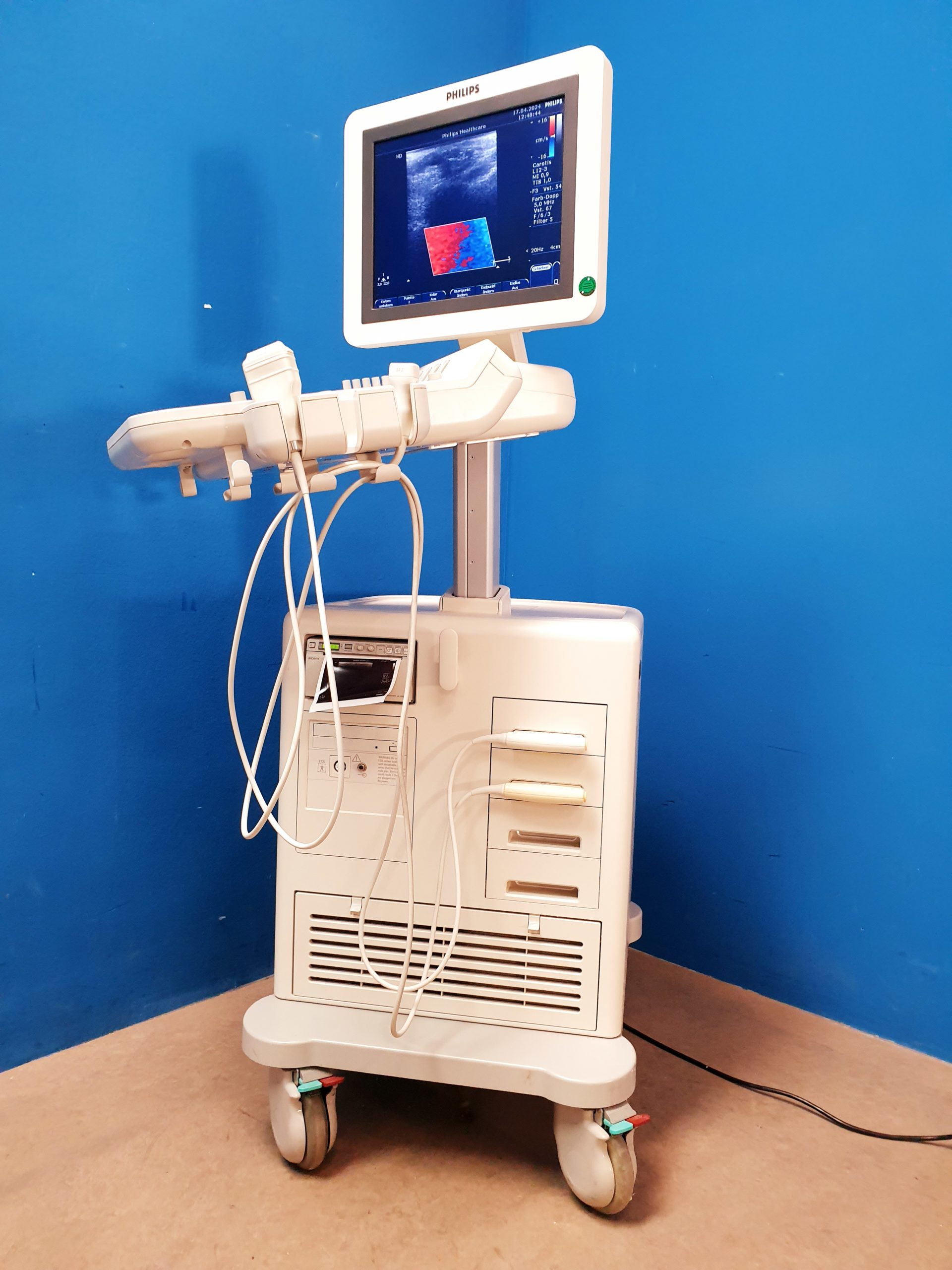 Philips HD7 Ultraschallgerät + S4-2 + L12-3 – Kardiomaschine thumbnail 10