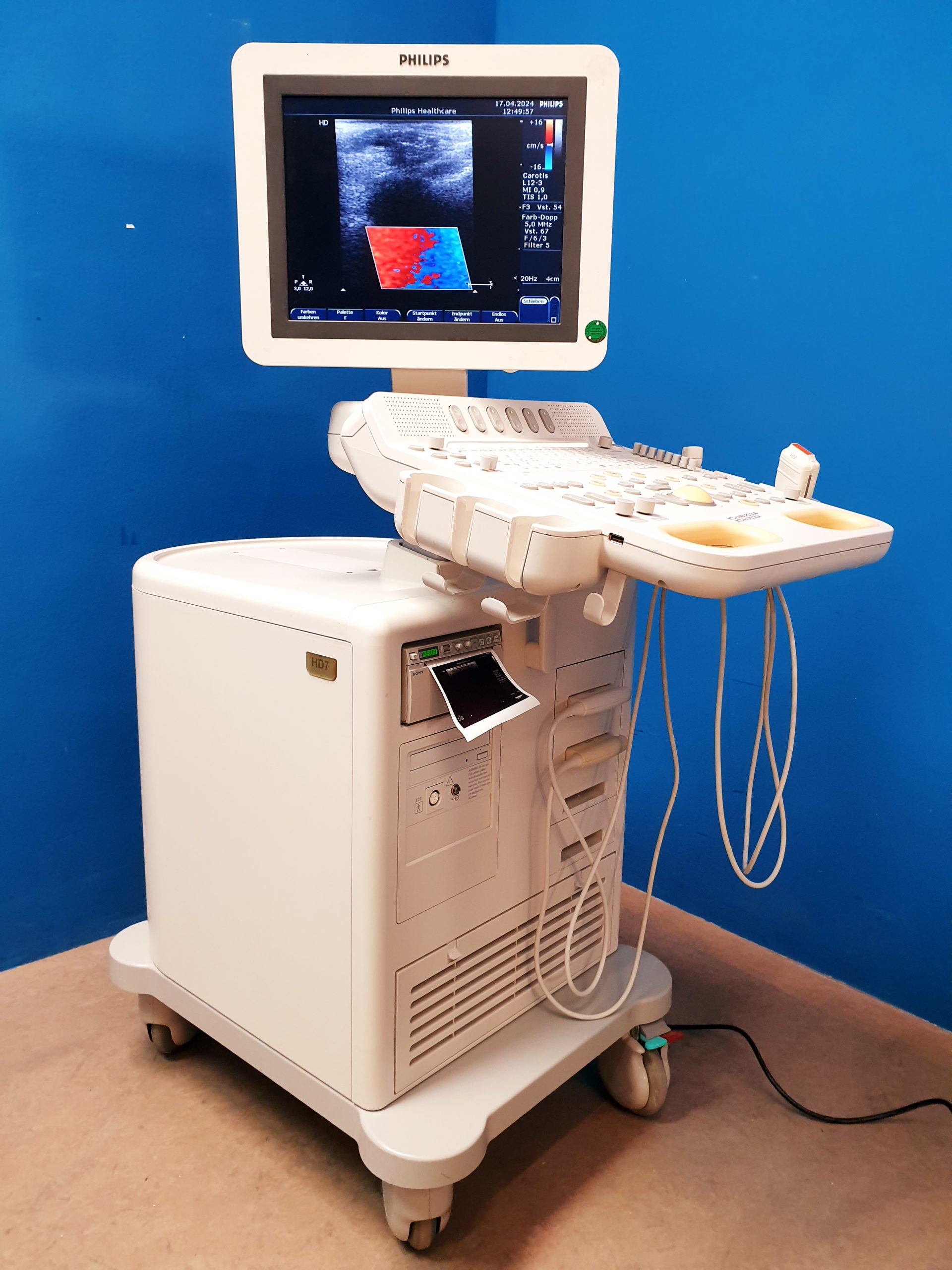 Philips HD7 Ultraschallgerät + S4-2 + L12-3 – Kardiomaschine thumbnail 11