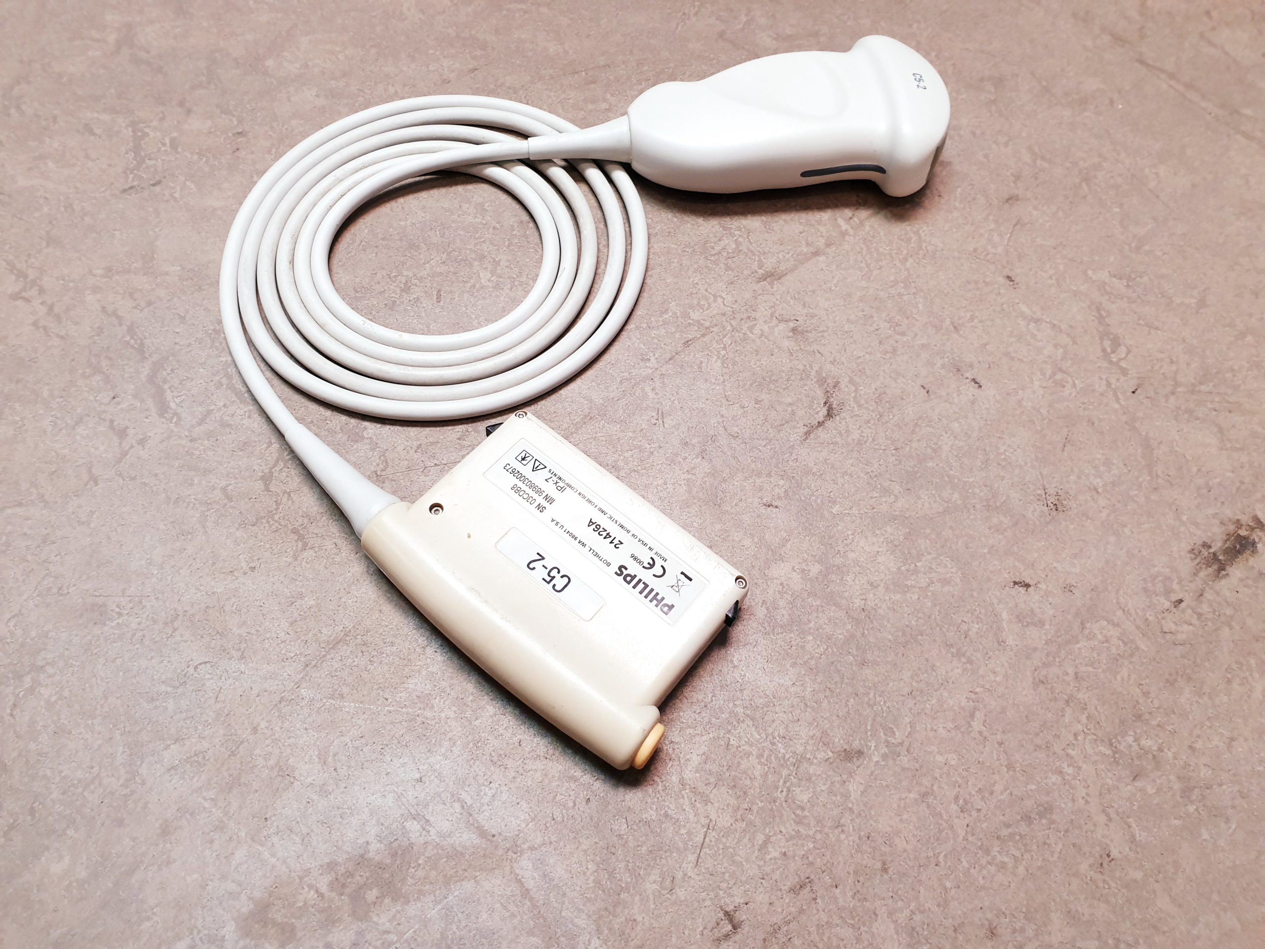 Philips C5-2 Convex Sonde Ultrasound Probe transducer — image 1 of 8