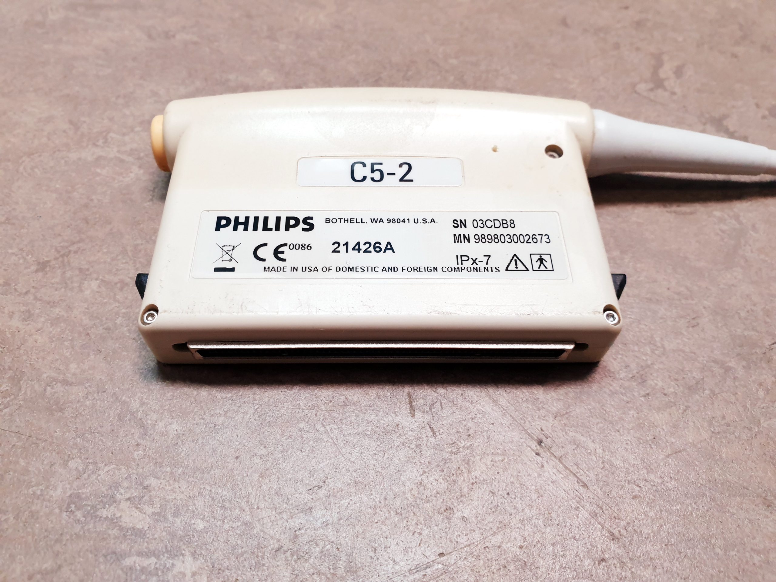 Philips C5-2 Convex Sonde Ultrasound Probe transducer thumbnail 5