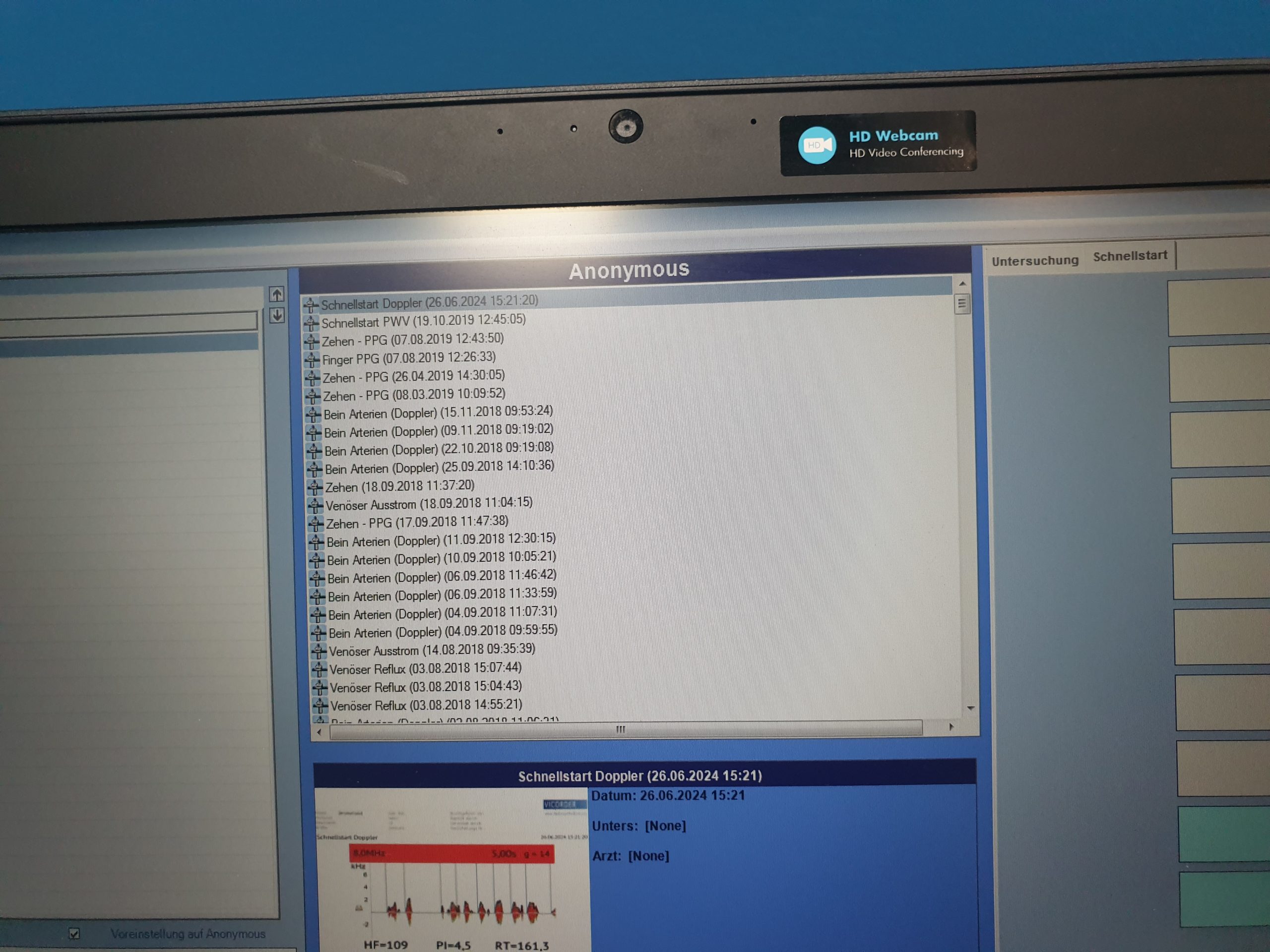 Skidmore Medical Vicorder V8.1.6708 5Mhz und 8Mhz Sonden Doppler, PVR, PPG, Drucke, PWV, PWA, ABI, OSC BP, Austrom, Reflux DOM 2020 thumbnail 14