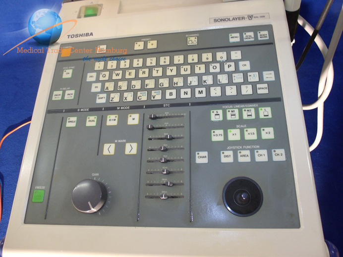 Ultraschallgerät Toshiba Sonolayer-V SAL 38B Inkl. 02 Sonden & Printer — image 1 of 2