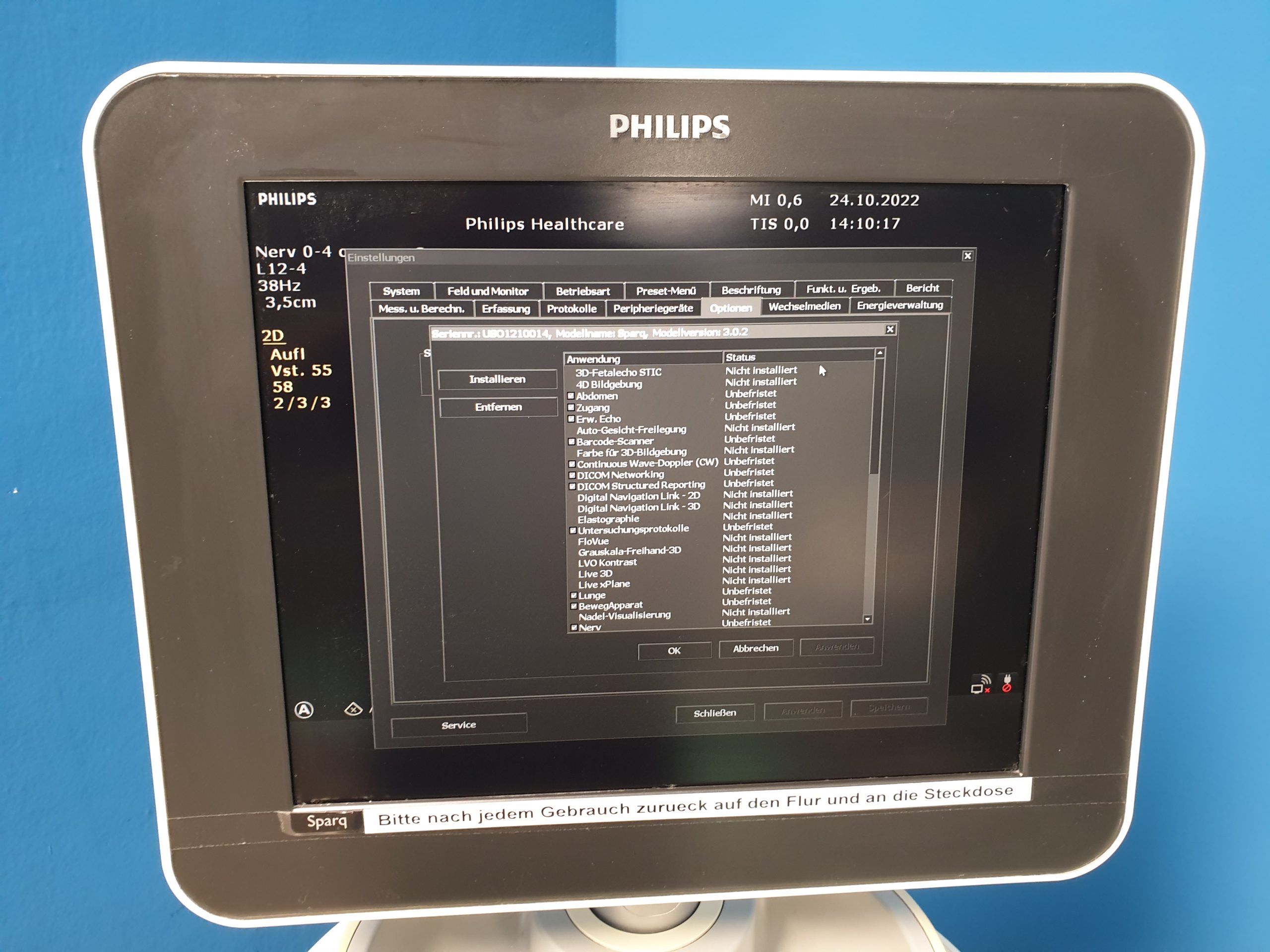 Philips Sparq mit C6-2 Konvex und L12-4 Linear Farbdoppler DOM 2013 thumbnail 9