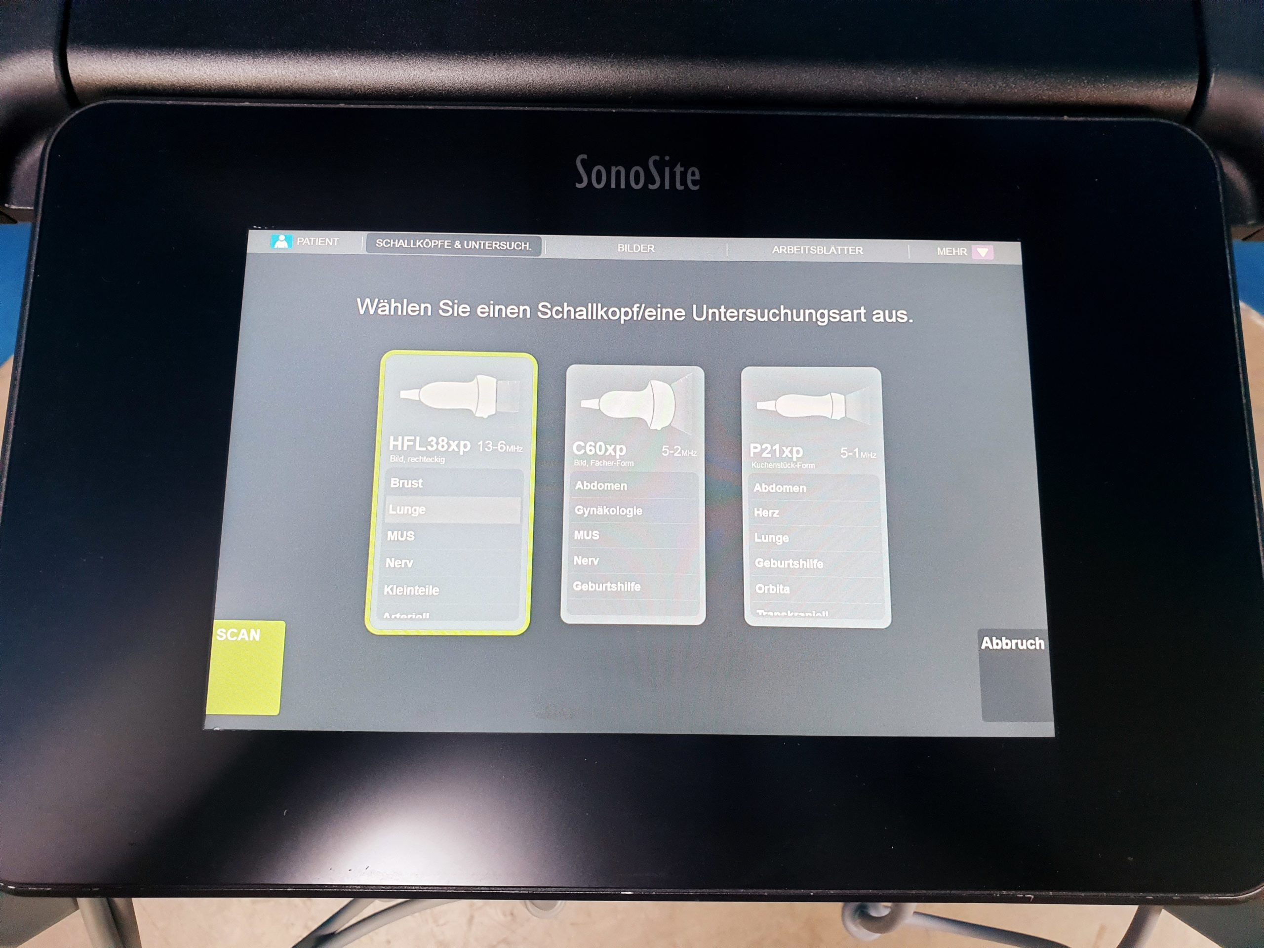 Fuji Sonosite X Porte Ultraschall + HFL38xp + C60xp + P21xp thumbnail 7