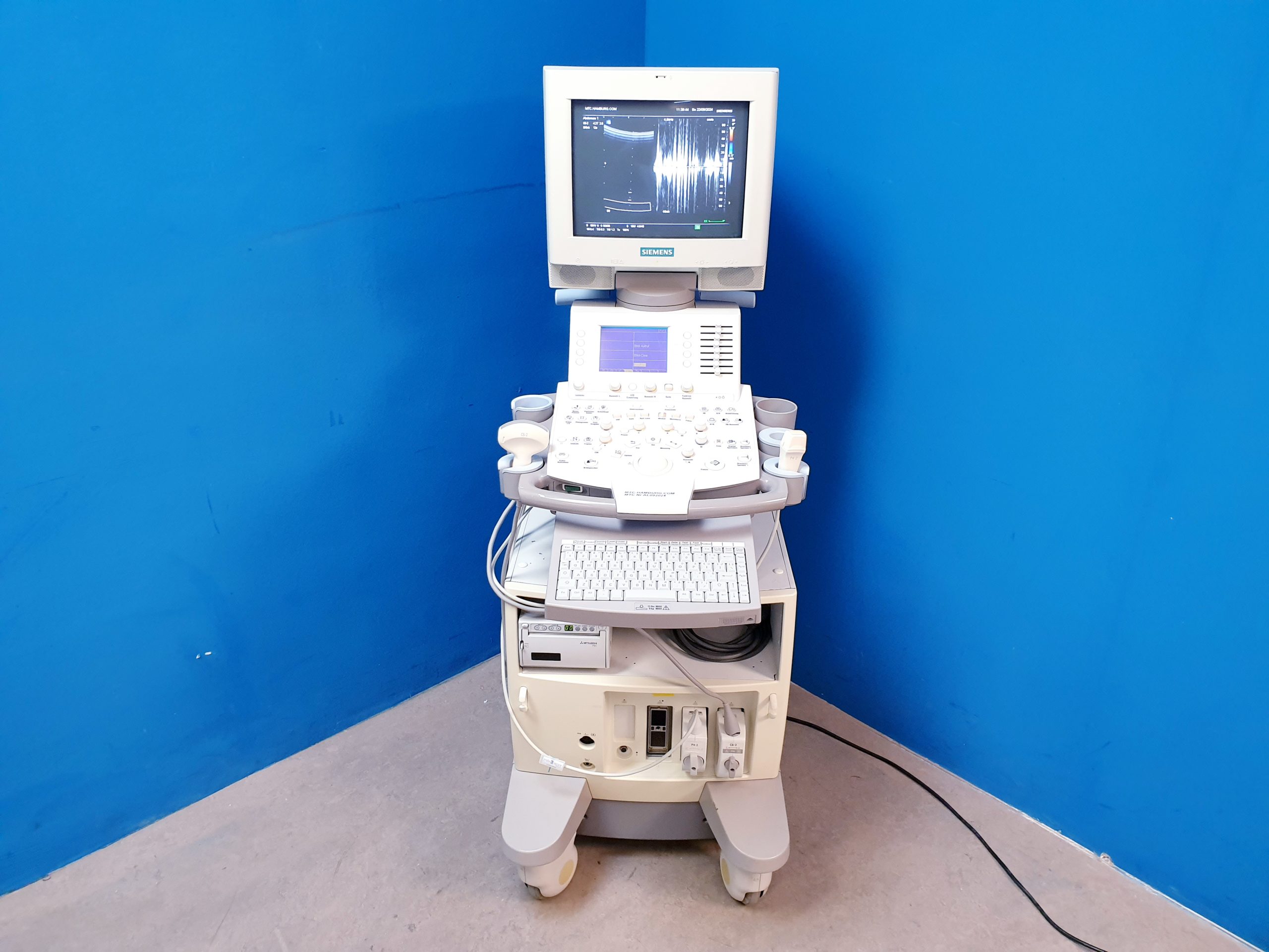 Siemens G50 + P4-2 Echossonde + C6-2 Konvex Sonde + Printer P91 Farbdoppler thumbnail 2