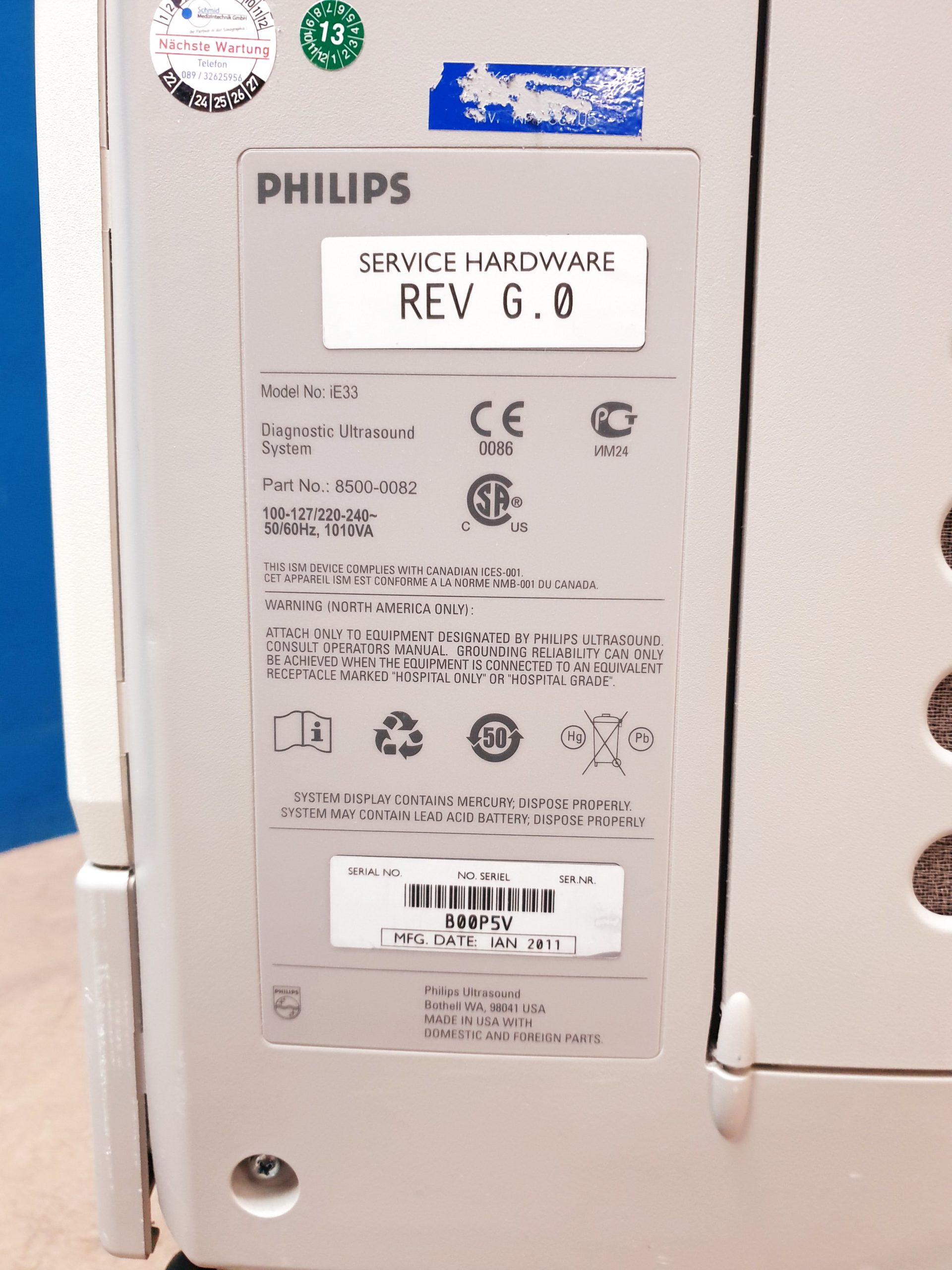 Philips Kardiomaschine IE33 + C5-1 + L9-3 + S5-1 DOM 2011 Vollausgestattet thumbnail 16