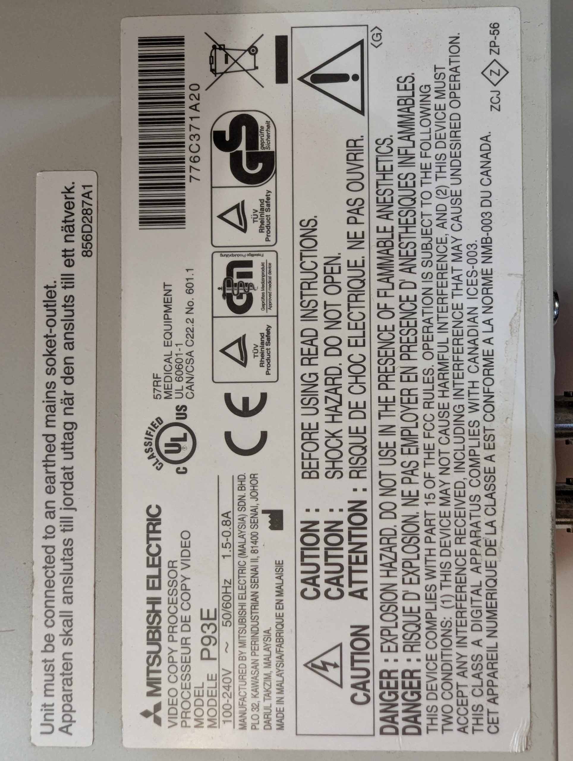 Mitsubishi P93 Ultraschall Videoprinter Thermodrucker thumbnail 8