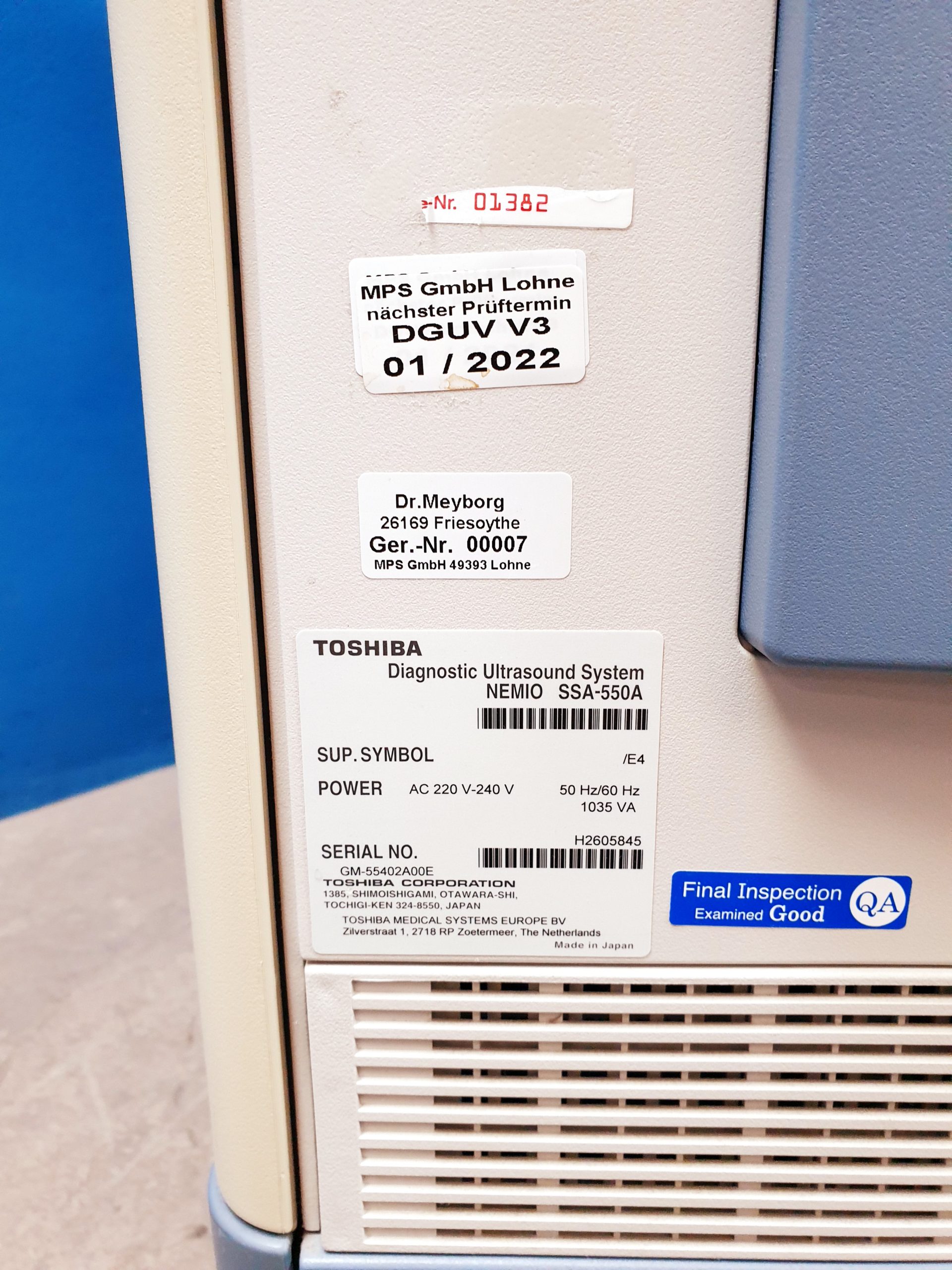 Toshiba Nemio SSA-550A mit Konvex Sonde thumbnail 10