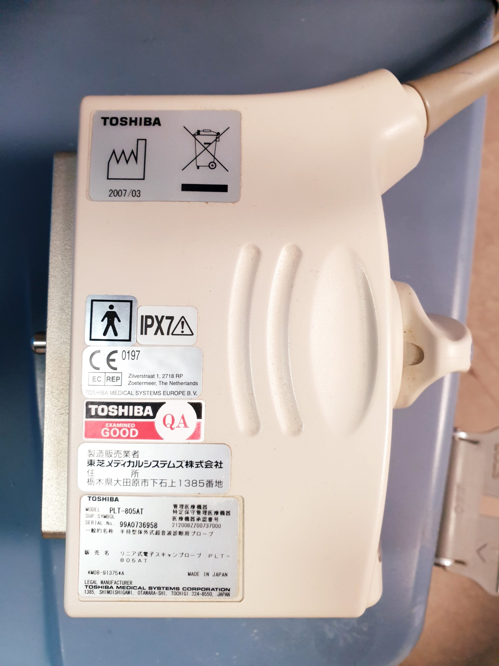 Toshiba SSA-680A Xario XG Farbdoppler PVT-375BT + PLT-805AT + PLT-704SBT thumbnail 11