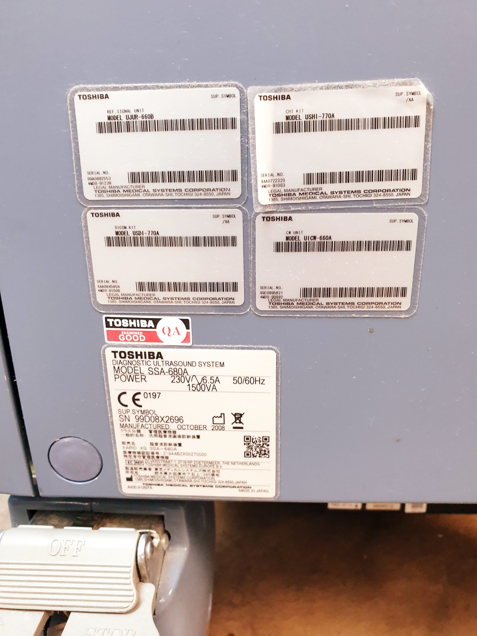 Toshiba SSA-680A Xario XG Farbdoppler PVT-375BT + PLT-805AT + PLT-704SBT thumbnail 25