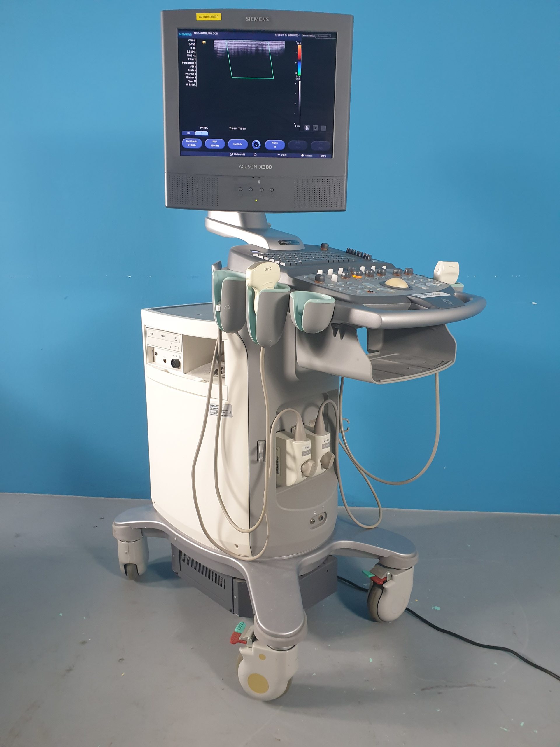 SIEMENS ACUSON X300 X 300 CH5-2 + VF10-5 Sonden – Konvex & Linear thumbnail 10