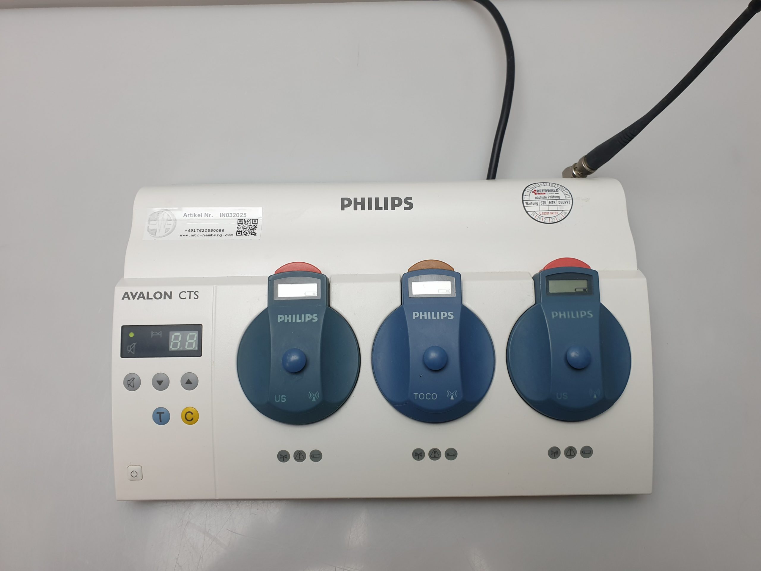 Philips Avalon CTS M2720A mit TOCO – US Sonden — image 1 of 10