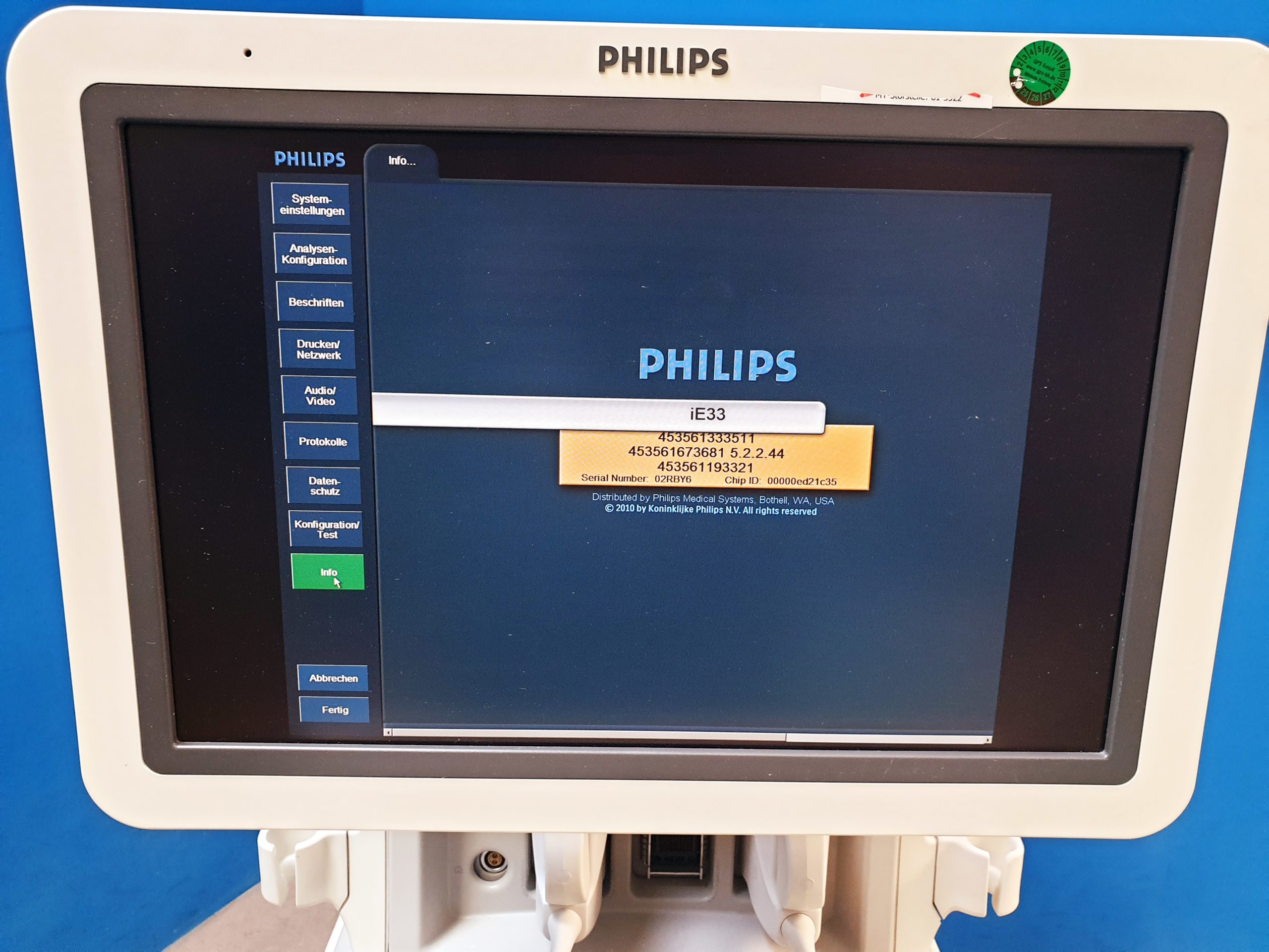 Philips iE33 – IE33 + S5-1 Echo + L11-3 Linear Sonde Kardiomaschine – Kardio Ultraschallgerät thumbnail 2