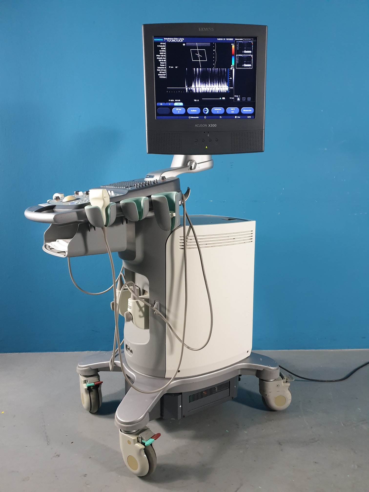 SIEMENS ACUSON X300 X 300 Premium Edition + CH5-2 Konvex + VF10-5 Linear + P93D DOM 2008 — image 1 of 9