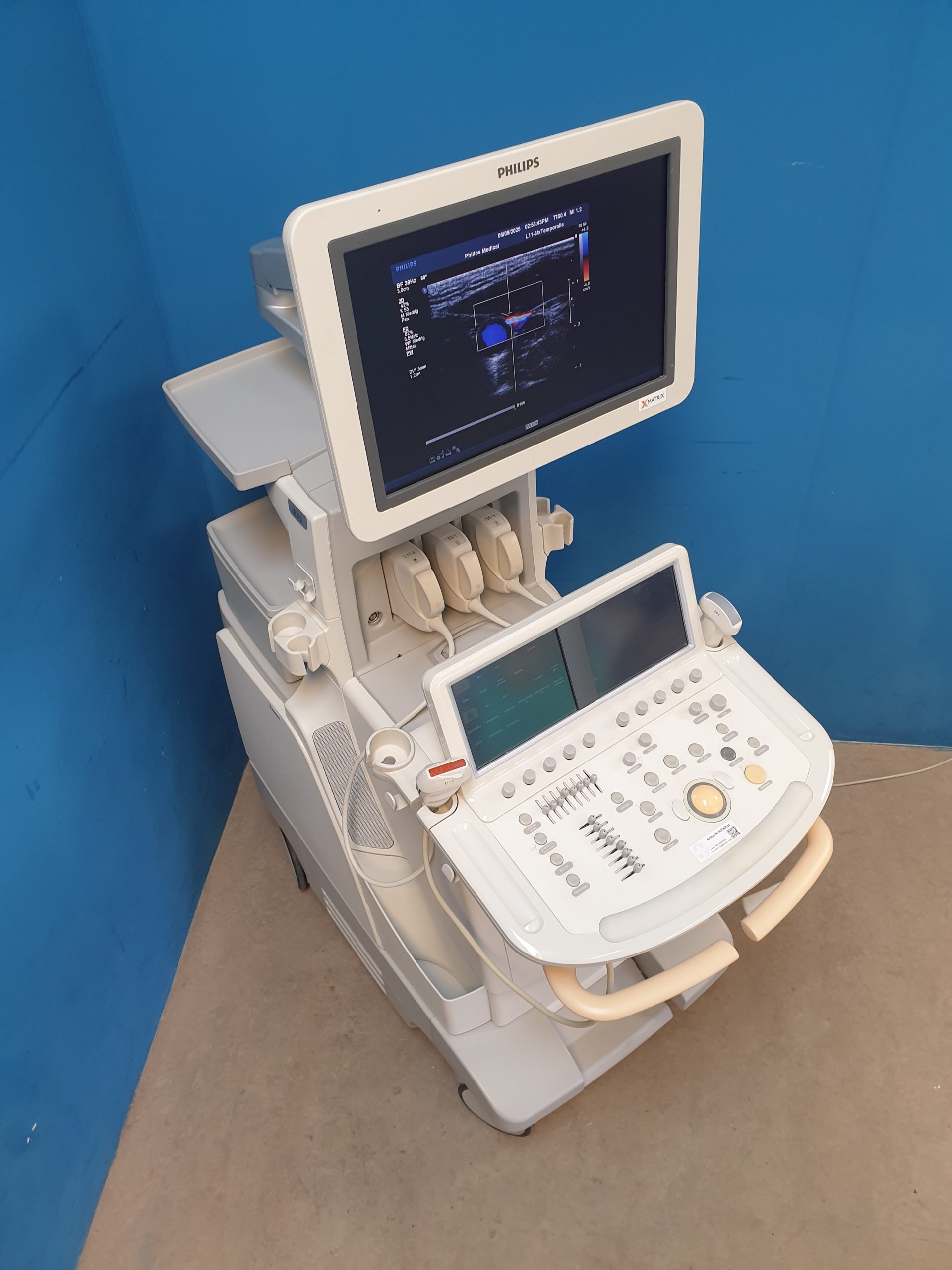 Philips iE33 – IE33 + S5-1 Echo + L11-3 Linear Sonde + Kardiomaschine + C5-1 Konvex Kardio Ultraschallgerät thumbnail 6