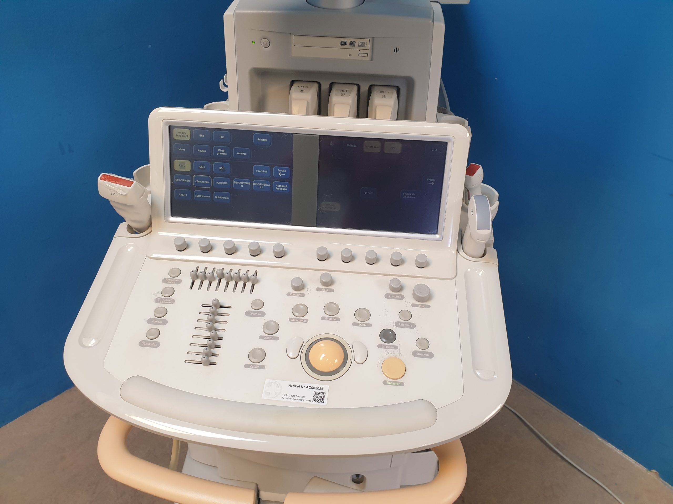 Philips iE33 – IE33 + S5-1 Echo + L11-3 Linear Sonde + Kardiomaschine + C5-1 Konvex Kardio Ultraschallgerät thumbnail 11