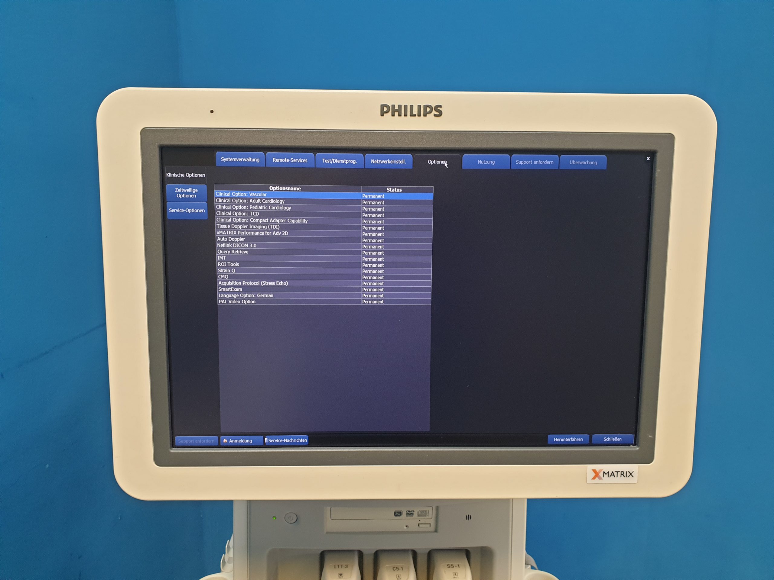 Philips iE33 – IE33 + S5-1 Echo + L11-3 Linear Sonde + Kardiomaschine + C5-1 Konvex Kardio Ultraschallgerät thumbnail 24