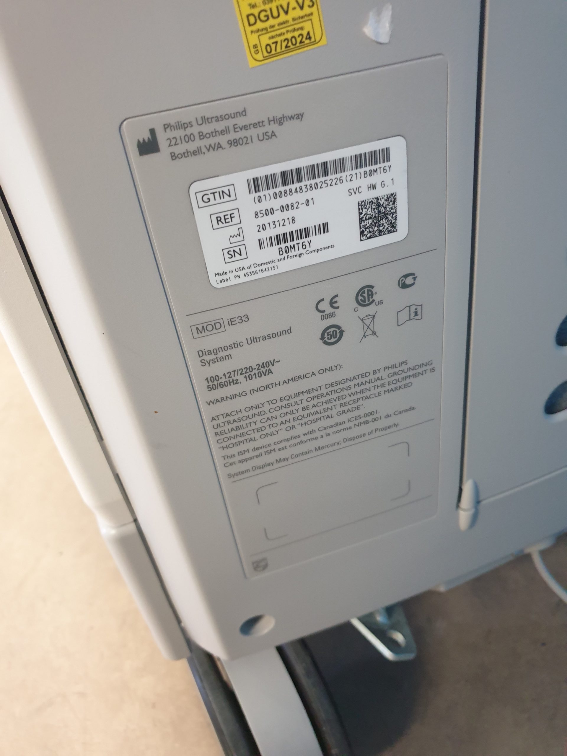 Philips iE33 – IE33 + S5-1 Echo + L11-3 Linear Sonde + Kardiomaschine + C5-1 Konvex Kardio Ultraschallgerät thumbnail 27