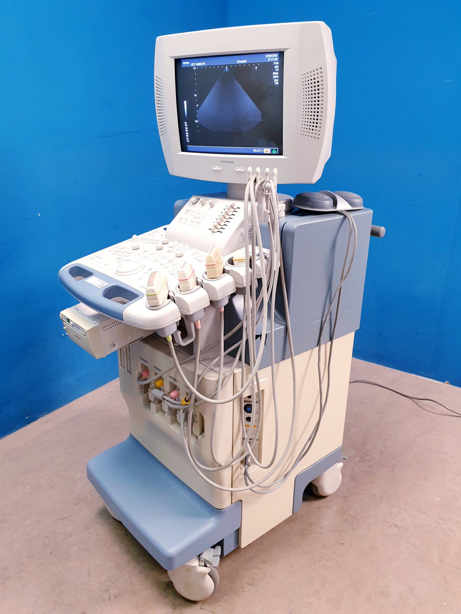 TOSHIBA NEMIO 20 SSA-550A Farbdoppler Ultraschallgerät mit 4 Sonden – und Printer thumbnail 13
